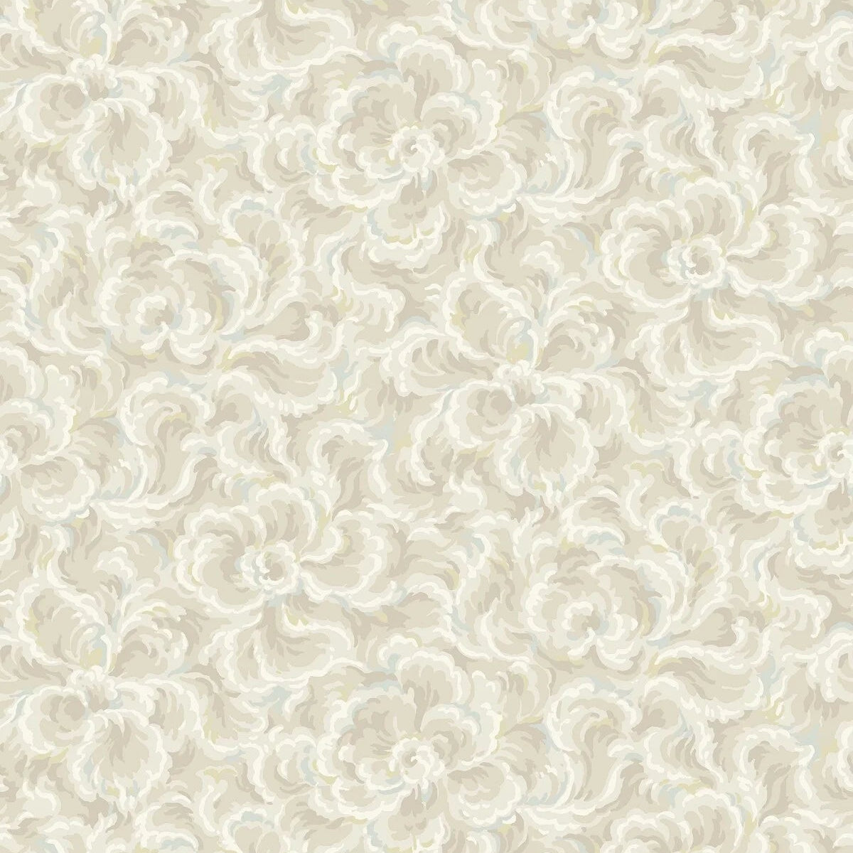 Non-woven paper wallpaper with a botanical pattern ÄNGGÅRDEN beige