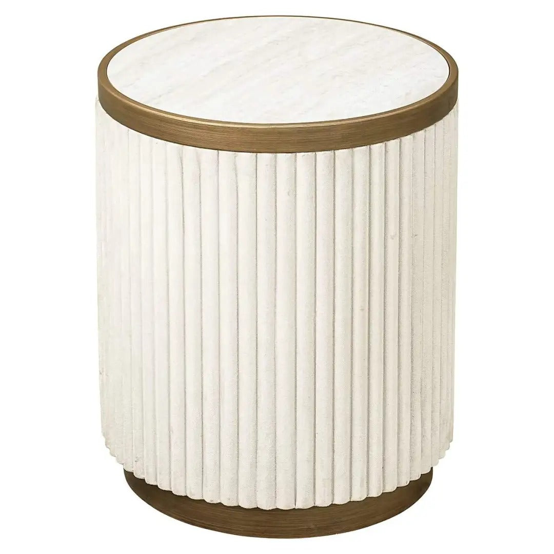 TIVOLI White Side Table Set with Gold