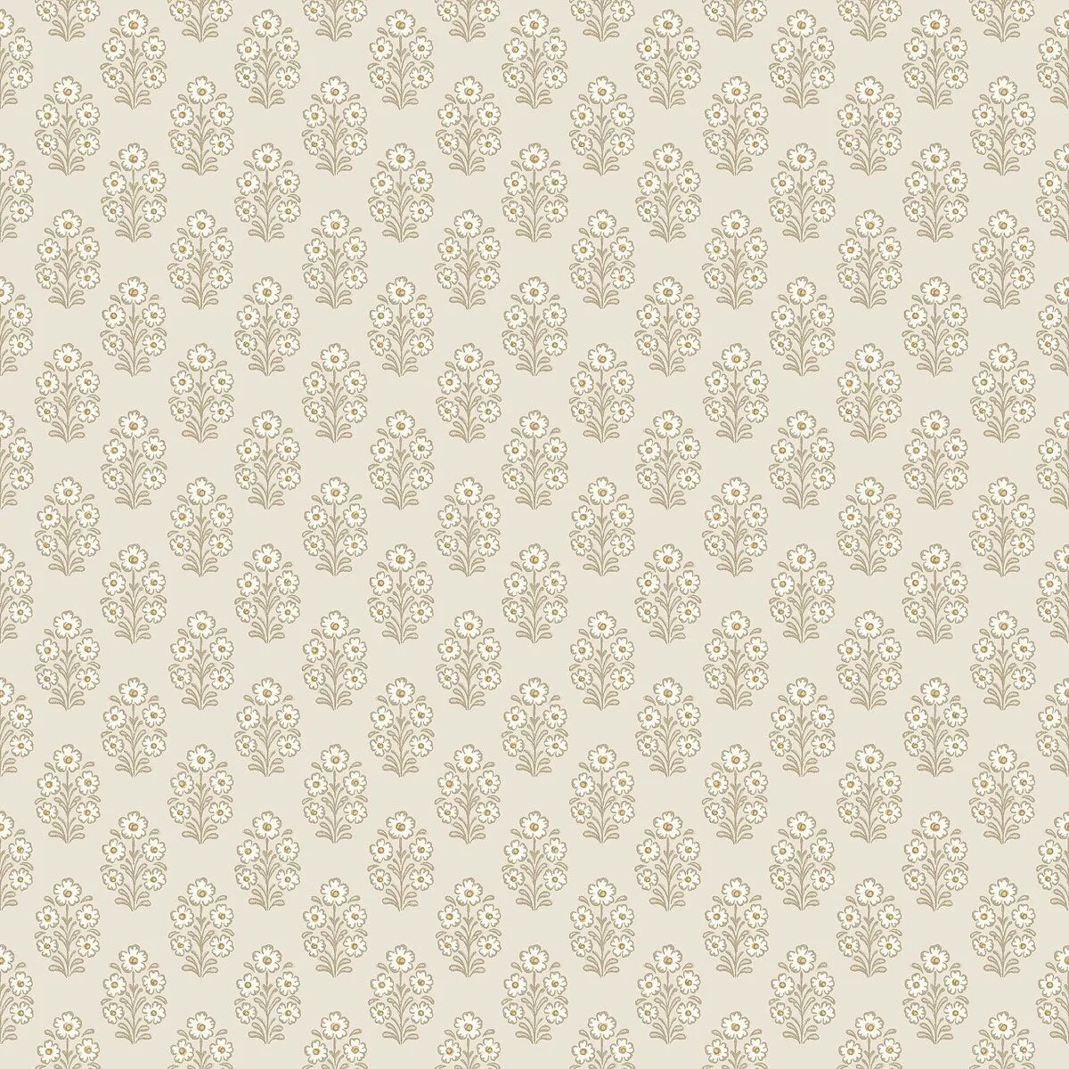 Tapete mit pflanzlichem Blumenmotiv SIBYLLA cremefarben mit beige
