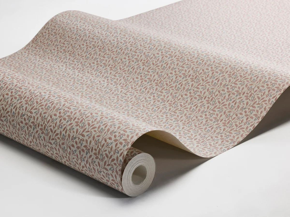 Beige wandtapijt met plantenmotief IDA bruin met wit
