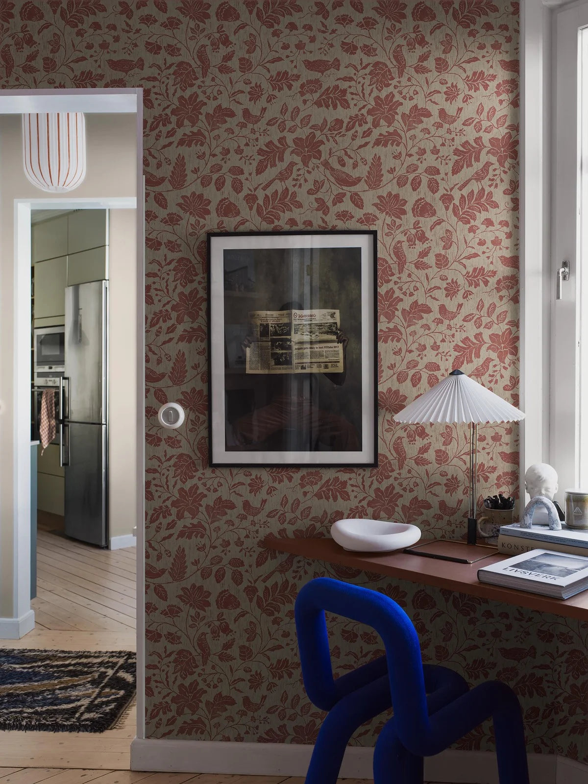 ISIDOR Brown Wallpaper with Plant and Animal Motif