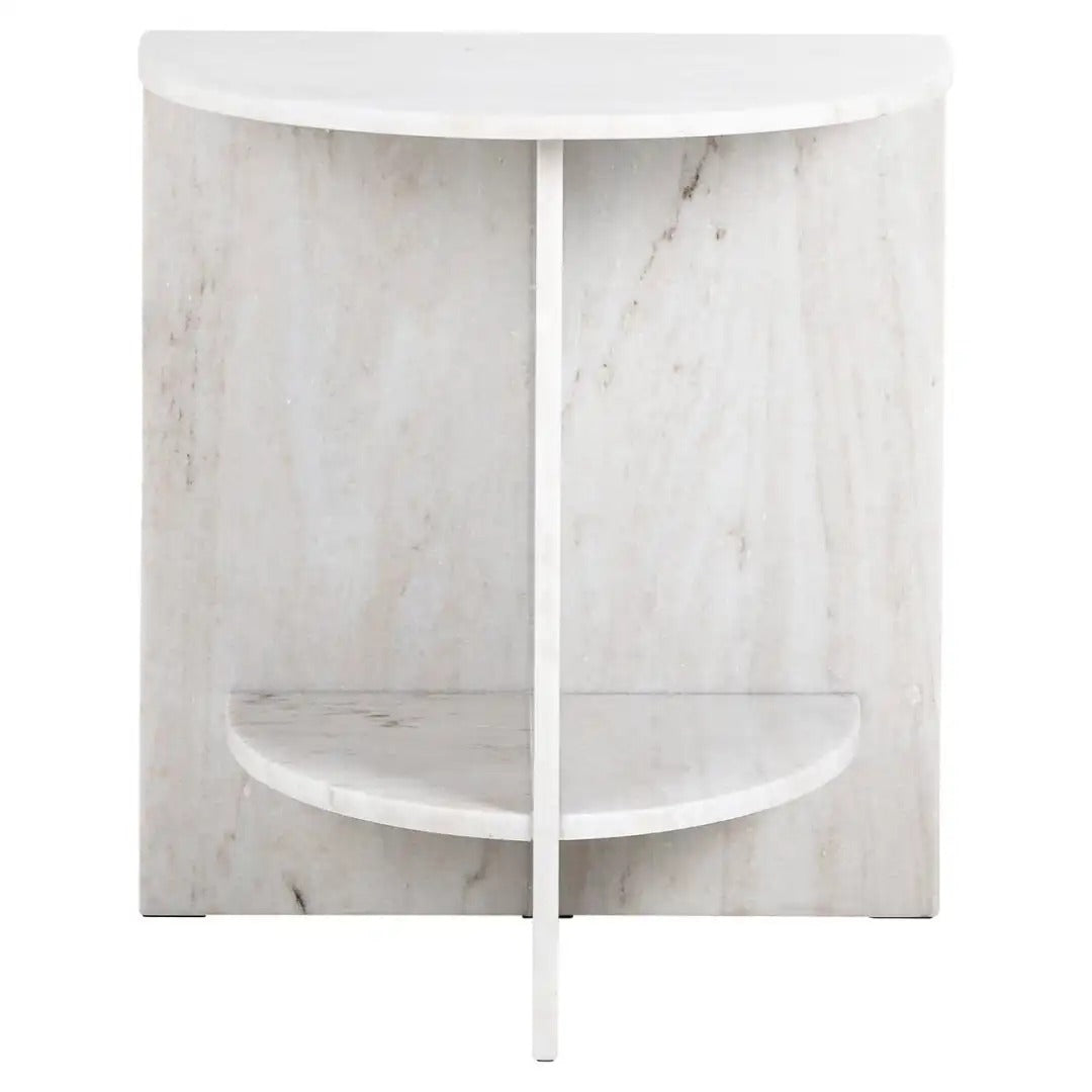 LANSKY Side Table White Marble