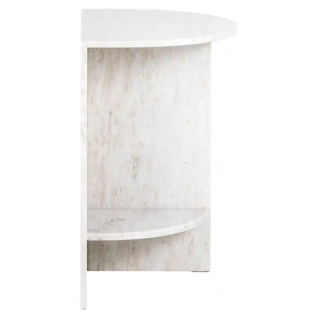 LANSKY Side Table White Marble