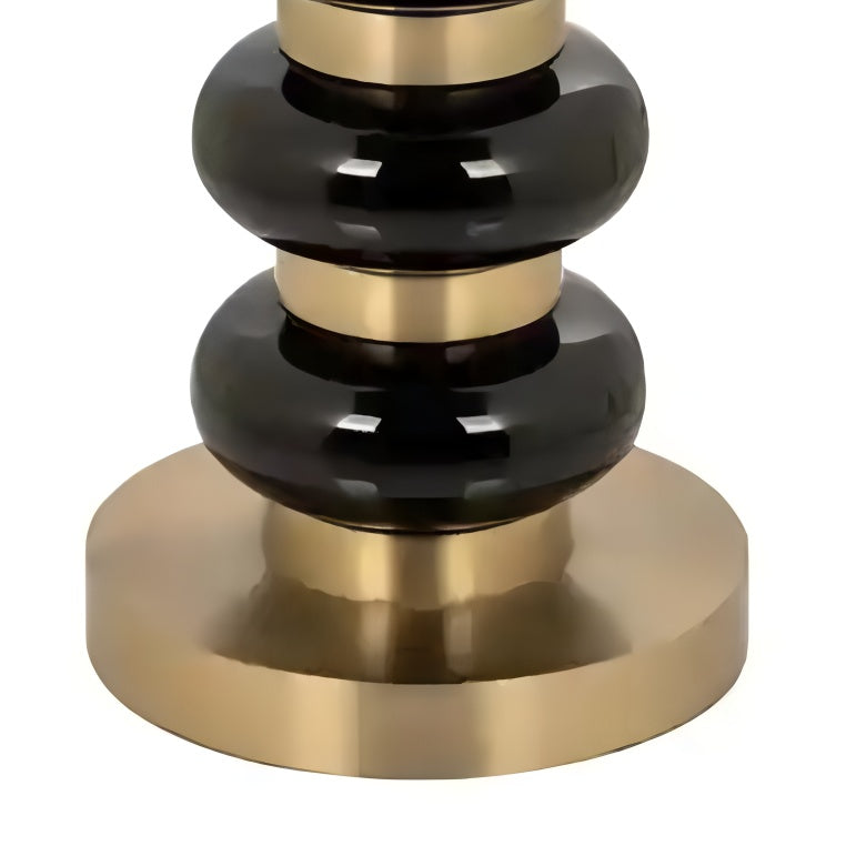 Zijtafel BARBARA zwart met wit marmer