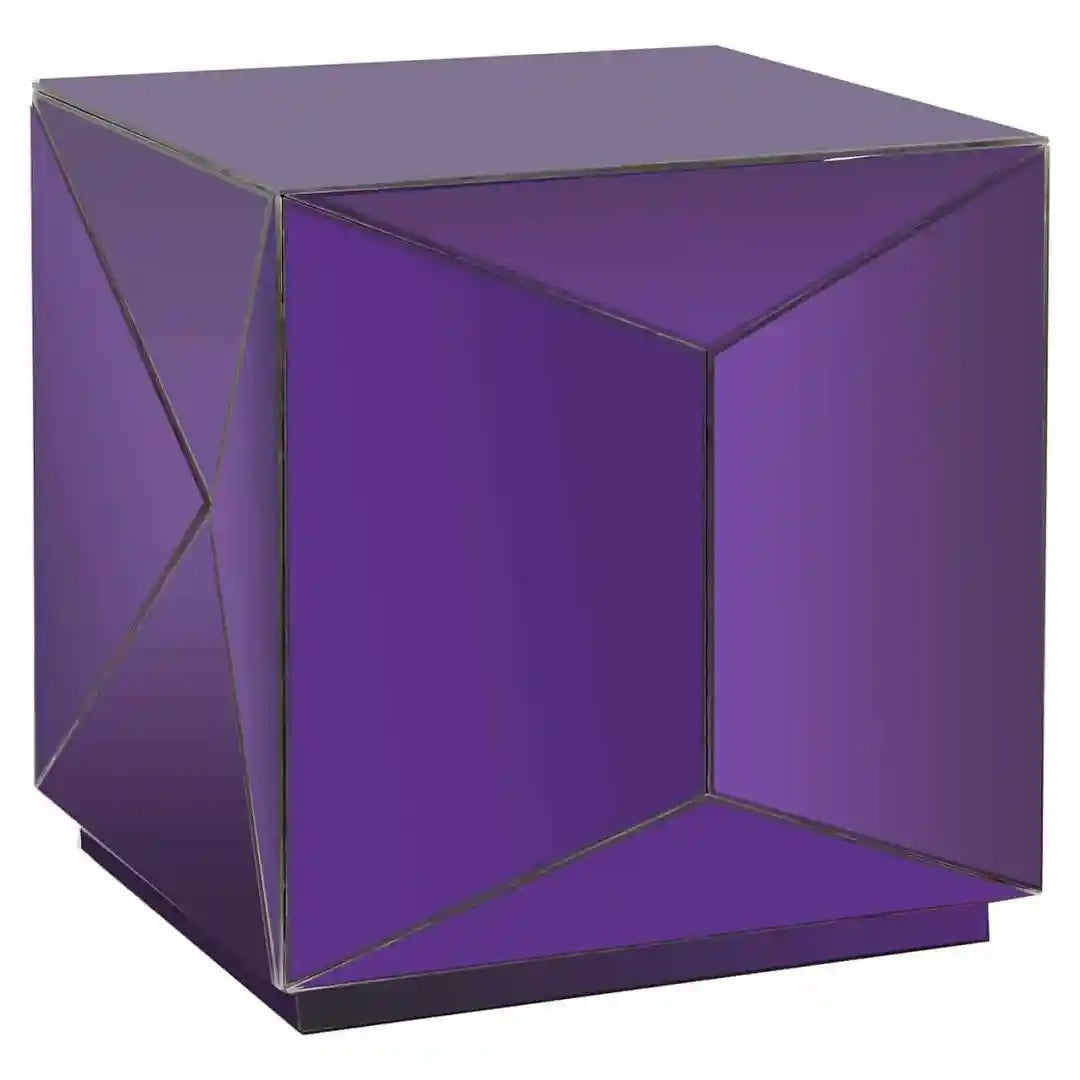 SHIFRA Side Table Purple Glass