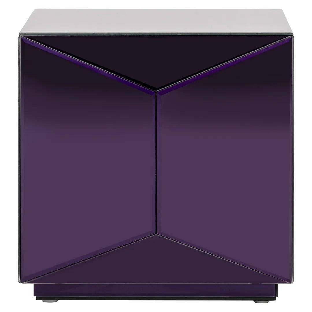 SHIFRA Side Table Purple Glass