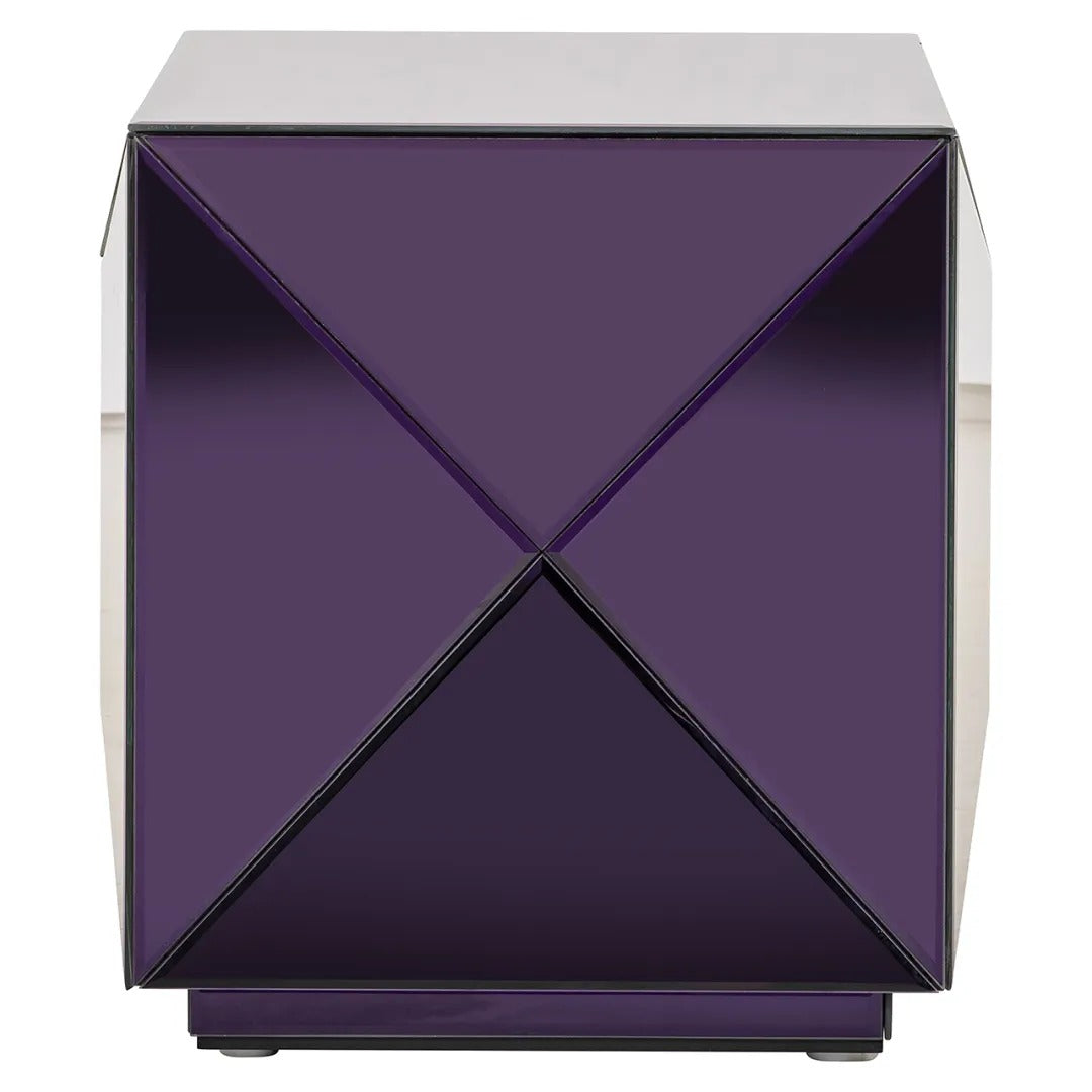 SHIFRA Side Table Purple Glass