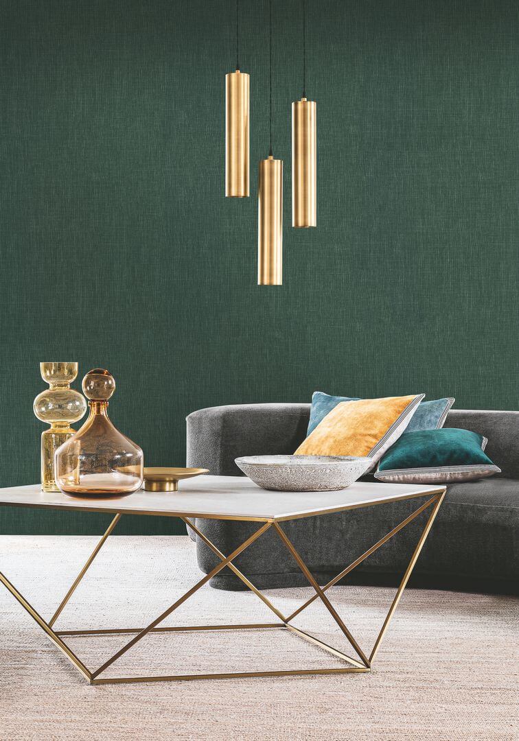 Structuurverf die linnen doek imiteert SHINOK - VERT D'EAU gedempt groen