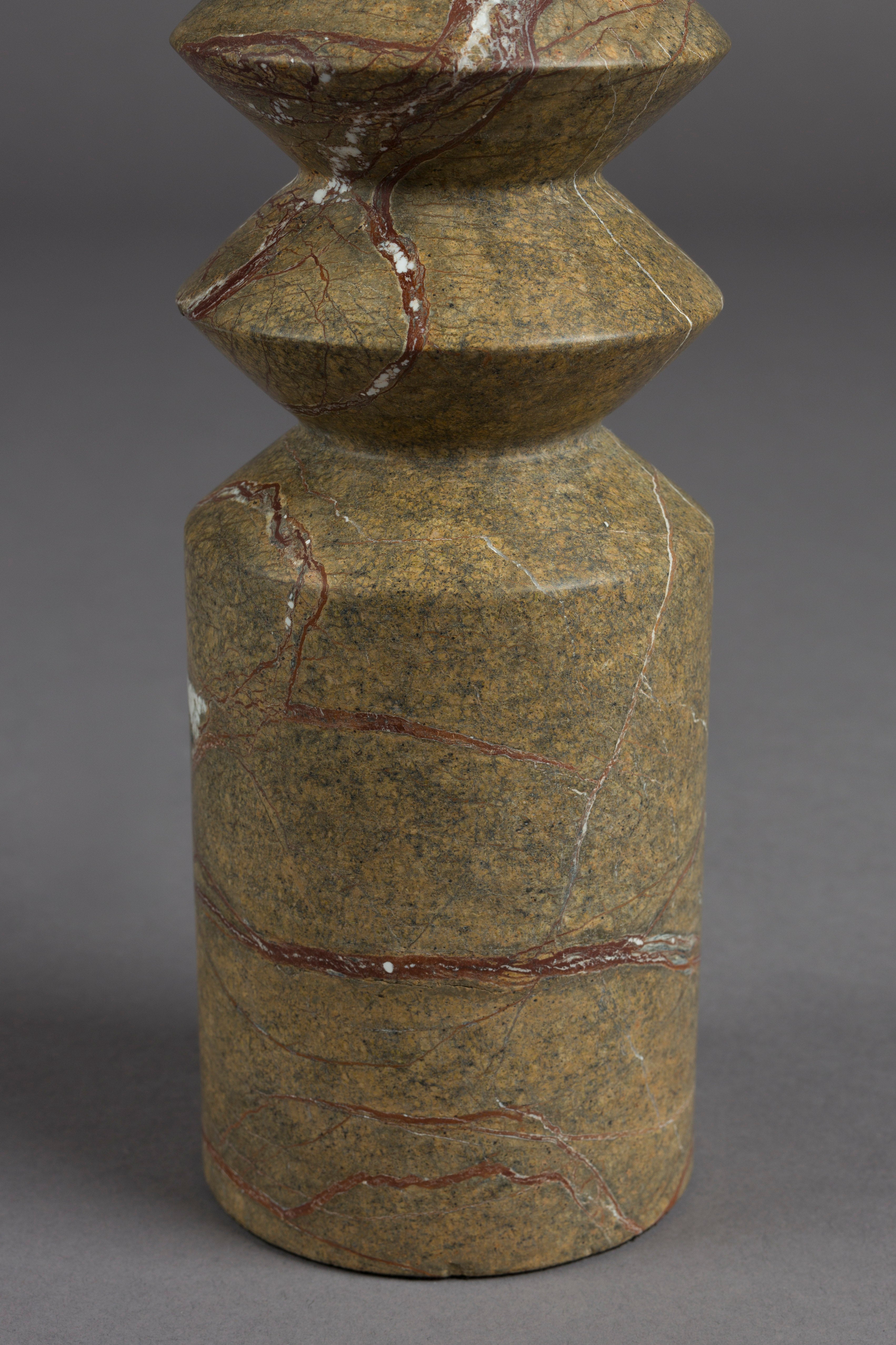 Kerzenhalter SATPURA brauner Marmor