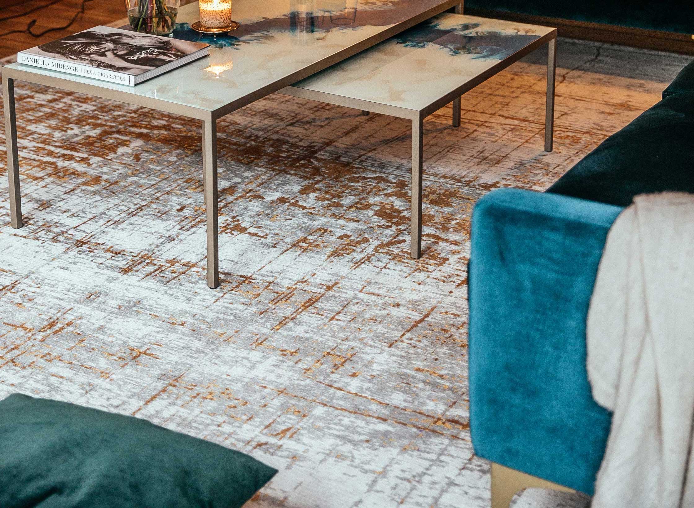 Dywan okrągły GRIFF COLUMBUS GOLD beżowy – styl vintage
