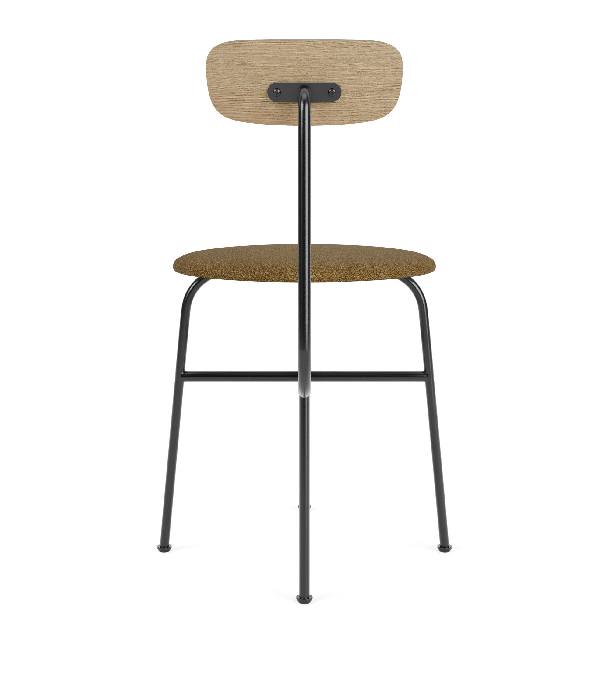 AFTEROOM chair with oak veneer and upholstered green seat