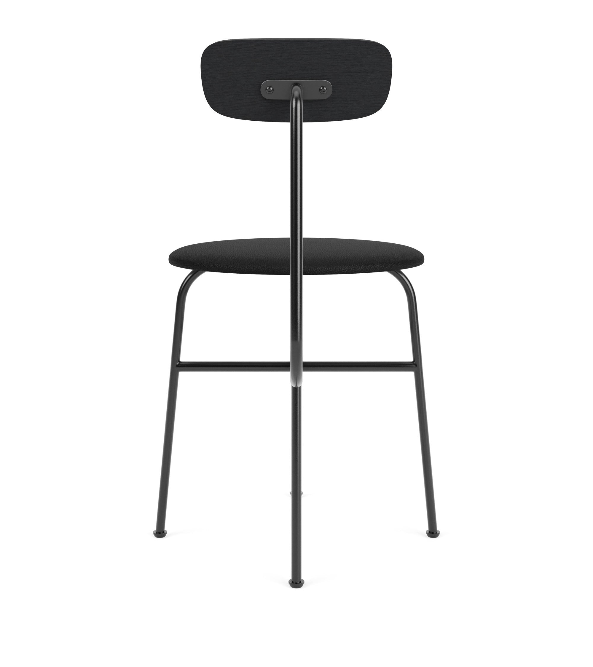 AFTEROOM chair black ash veneer with upholstered black seat