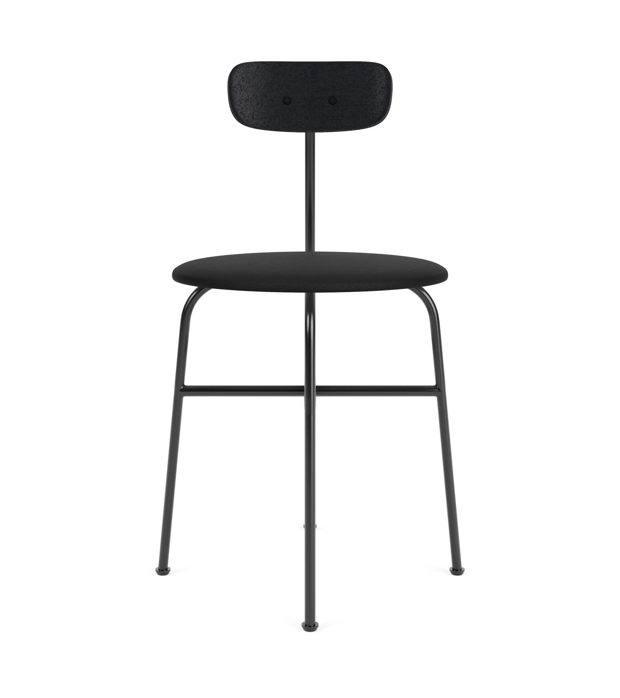 AFTEROOM chair black ash veneer with upholstered black seat