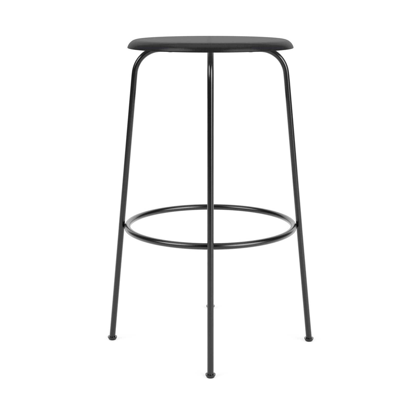 Barhocker AFTEROOM schwarz mit Eschenfurnier und Stahlbasis