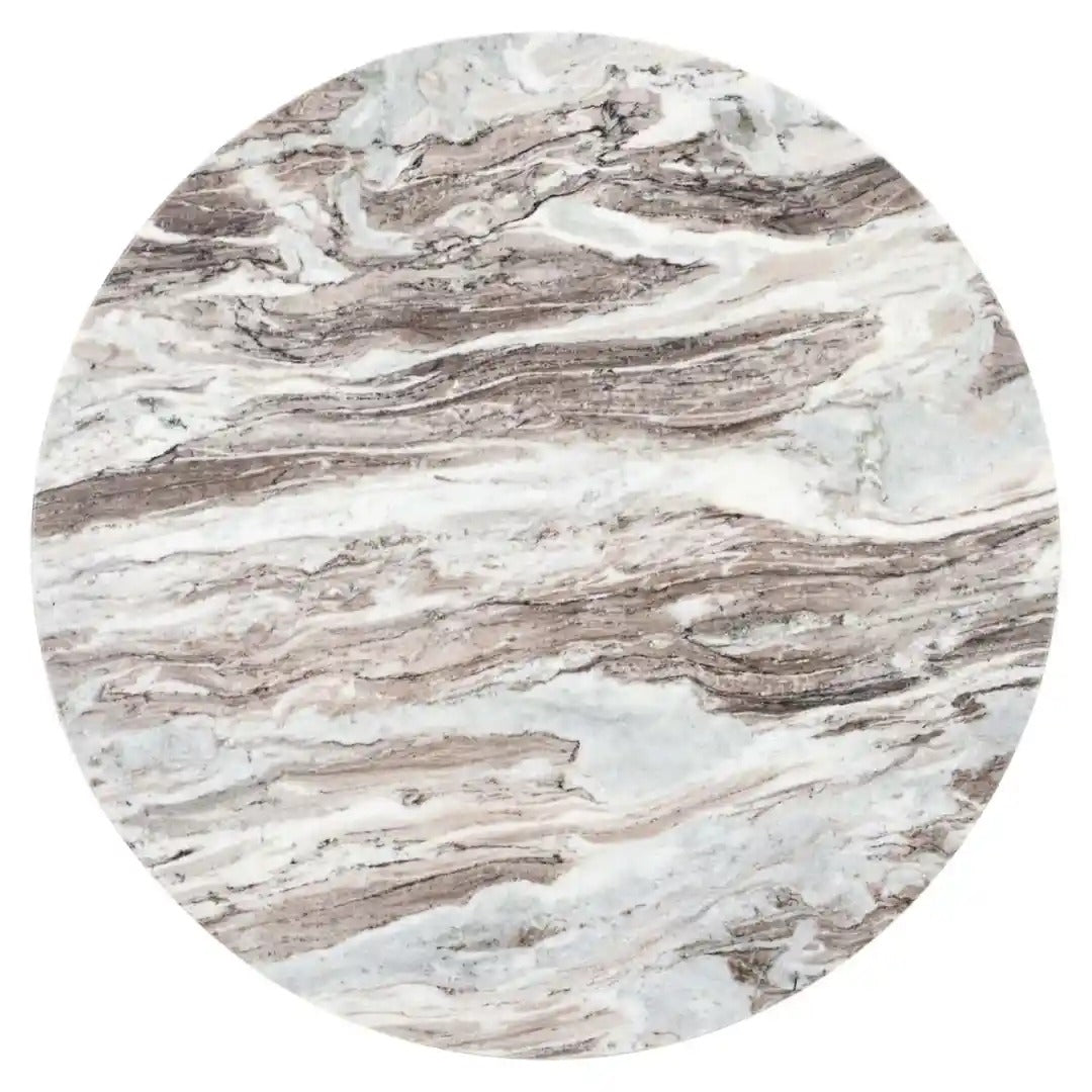 OBEROY marmeren salontafel met bruin mango-hout