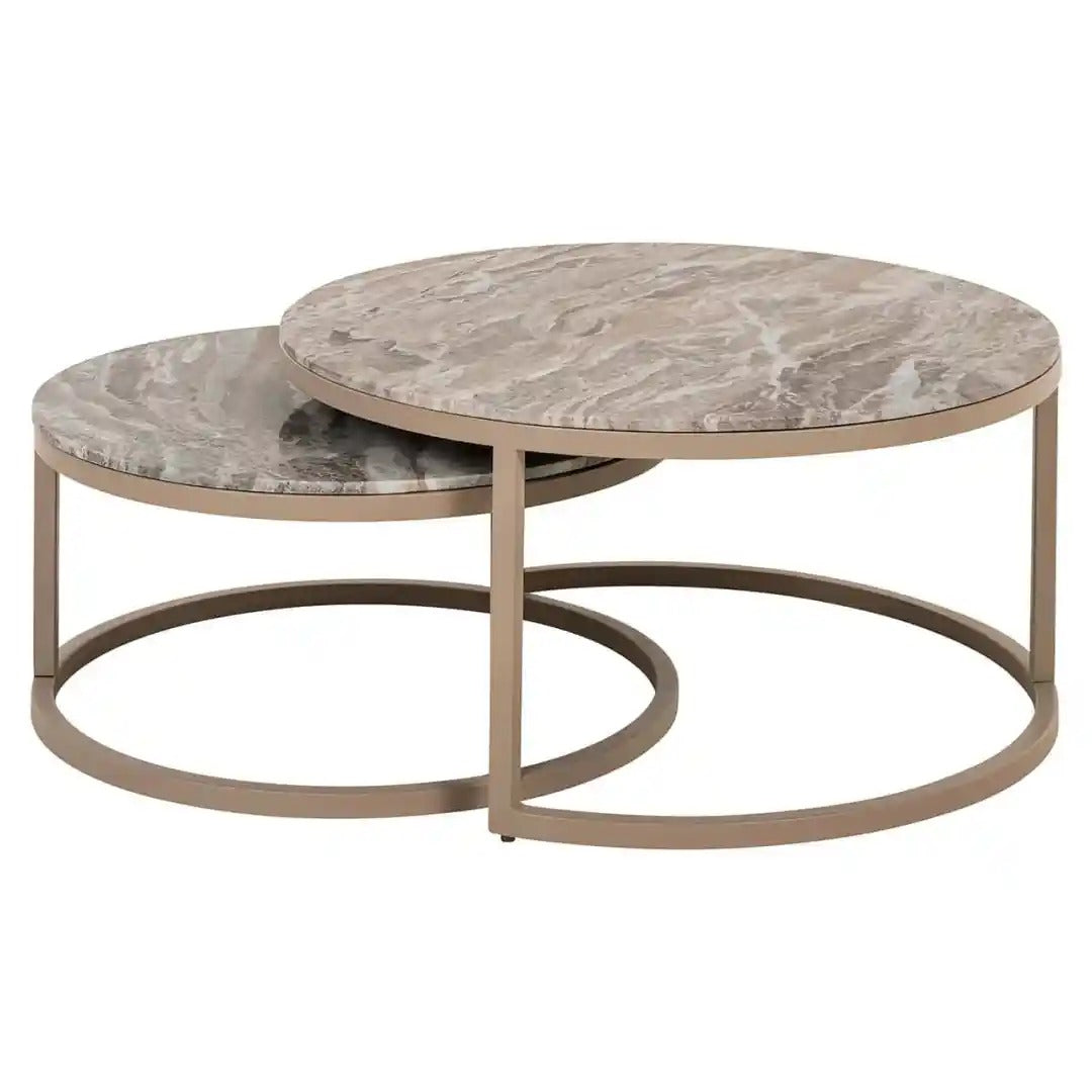 Set van koffietafels FAIRFAX beige