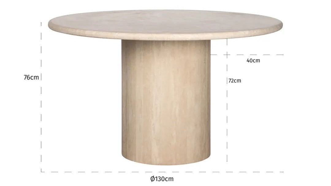 Ronde tafel RENAISSANCE beige travertin