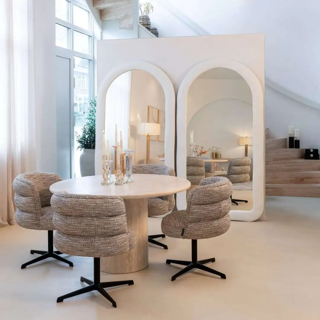 Ronde tafel RENAISSANCE beige travertin