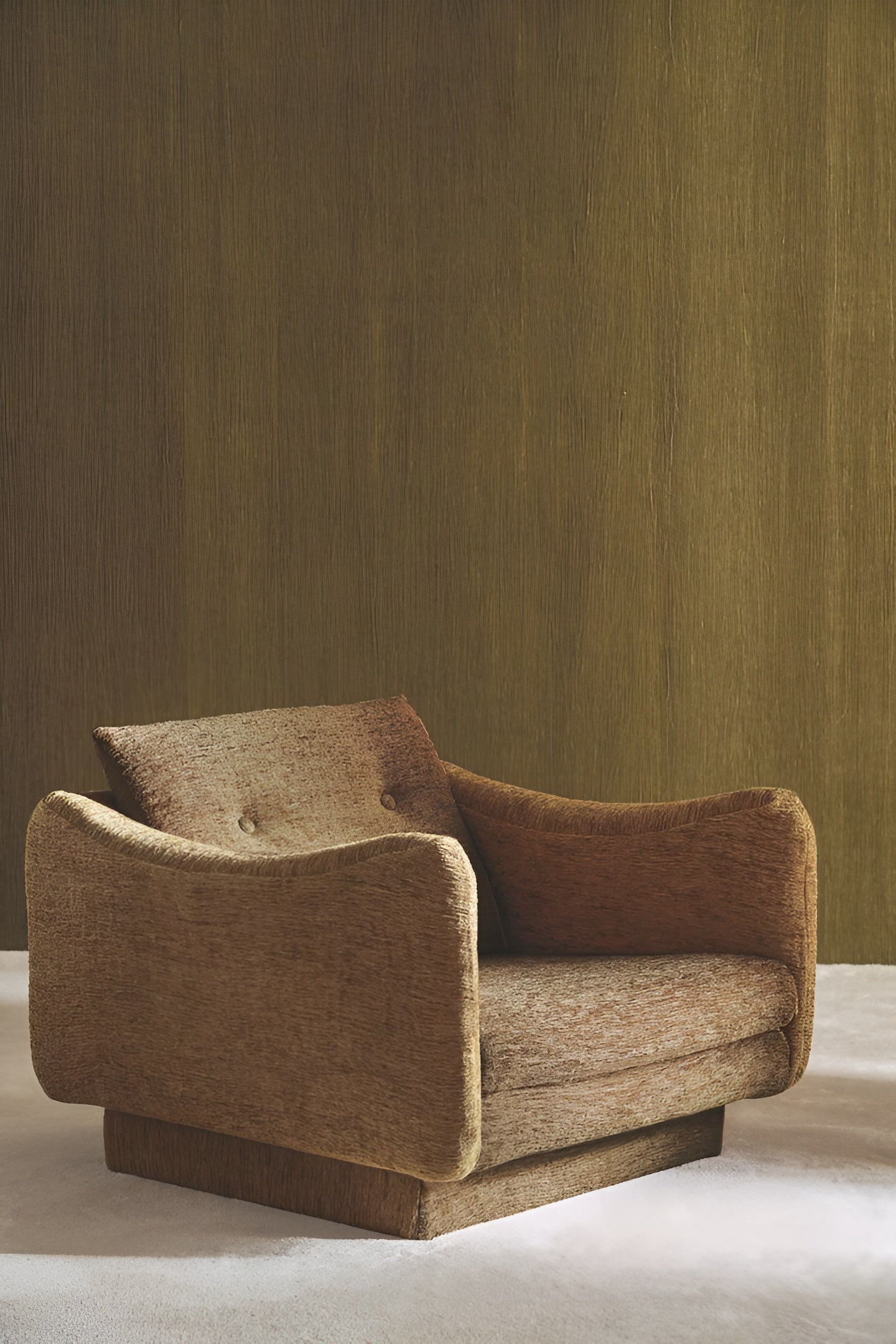 Structuur linnen textielbehang LINON - NATUREL lichtbruin