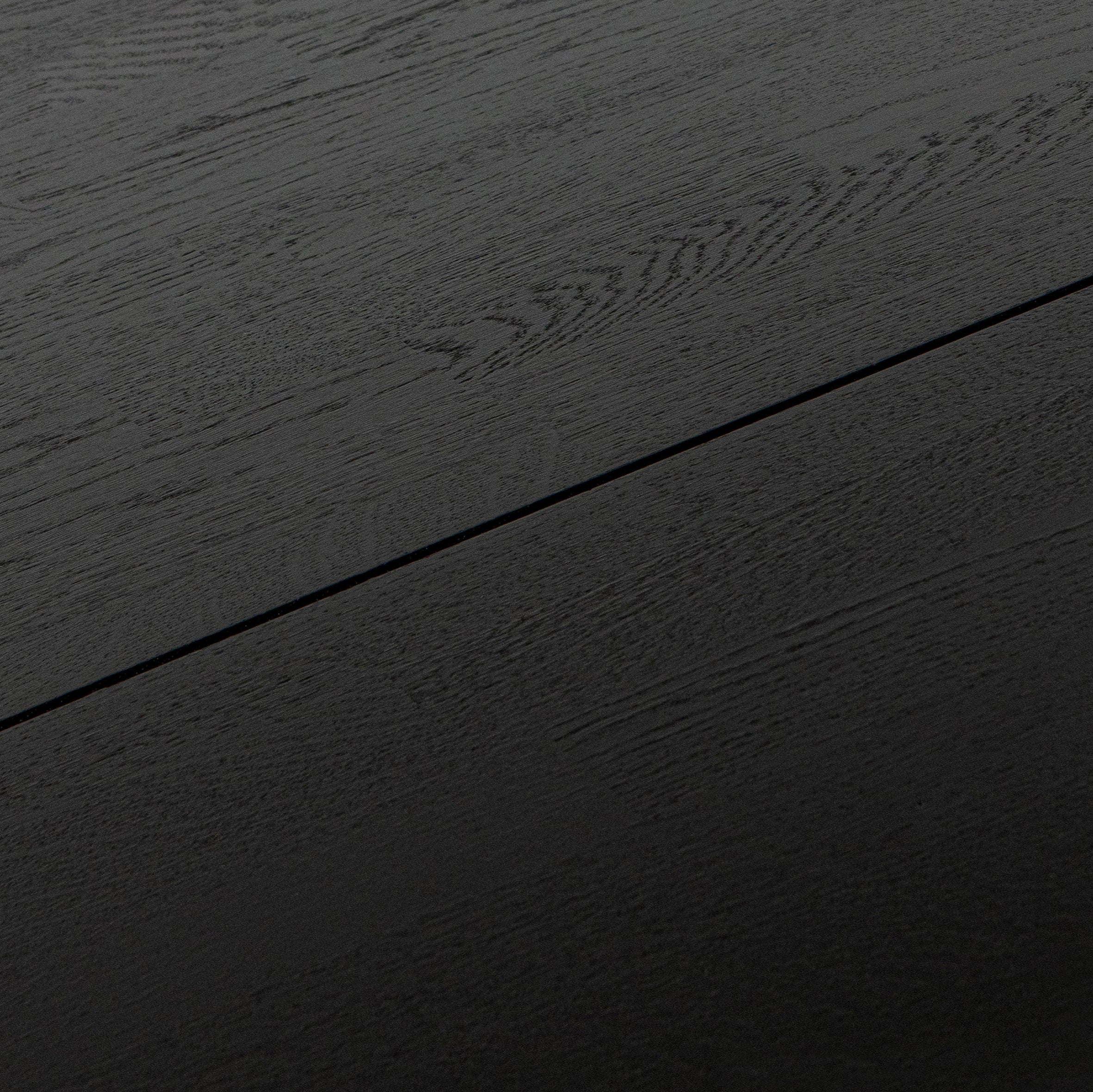 Ronde tafel RHONDA zwart eikenhout