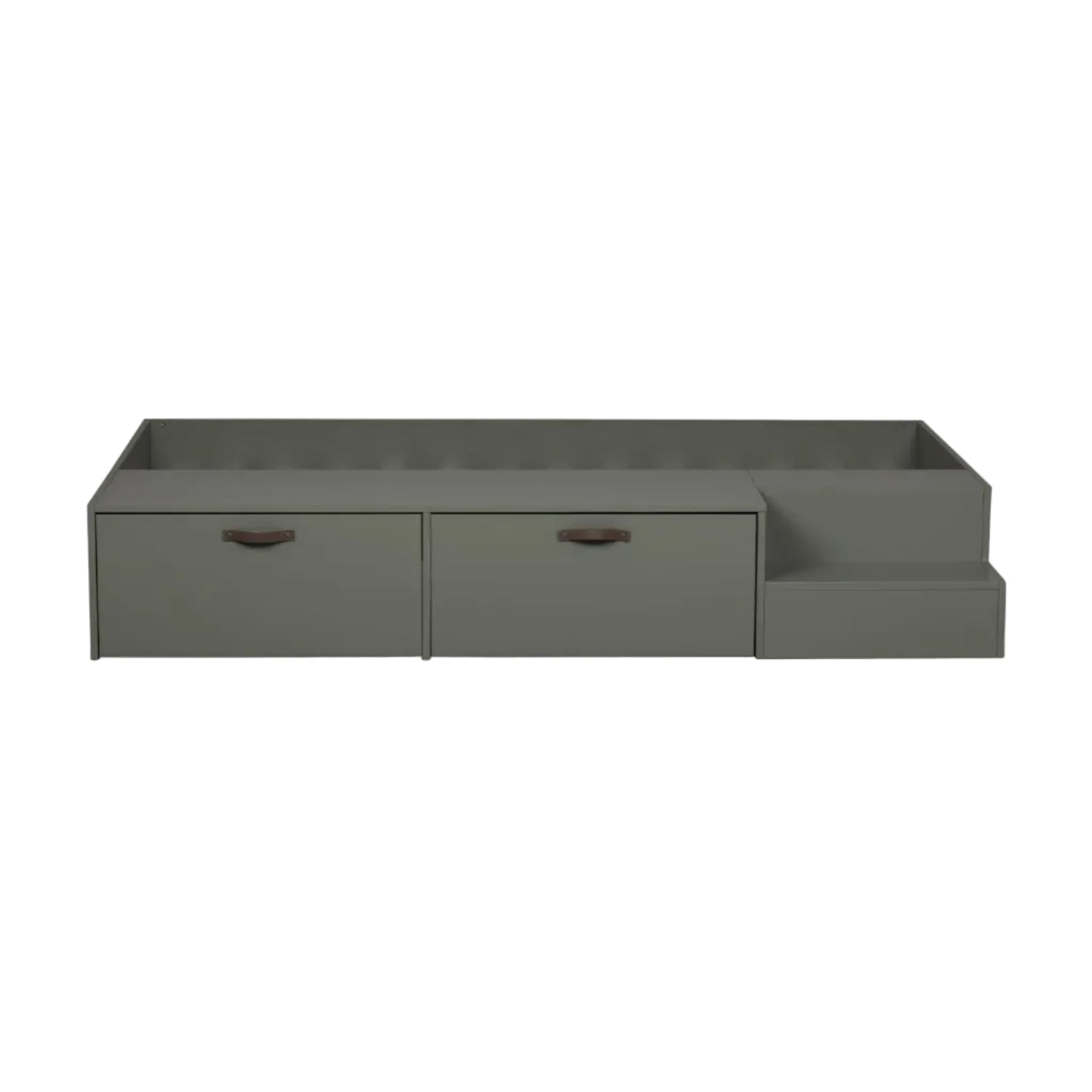 Bed met lades STAGE grijs-groen