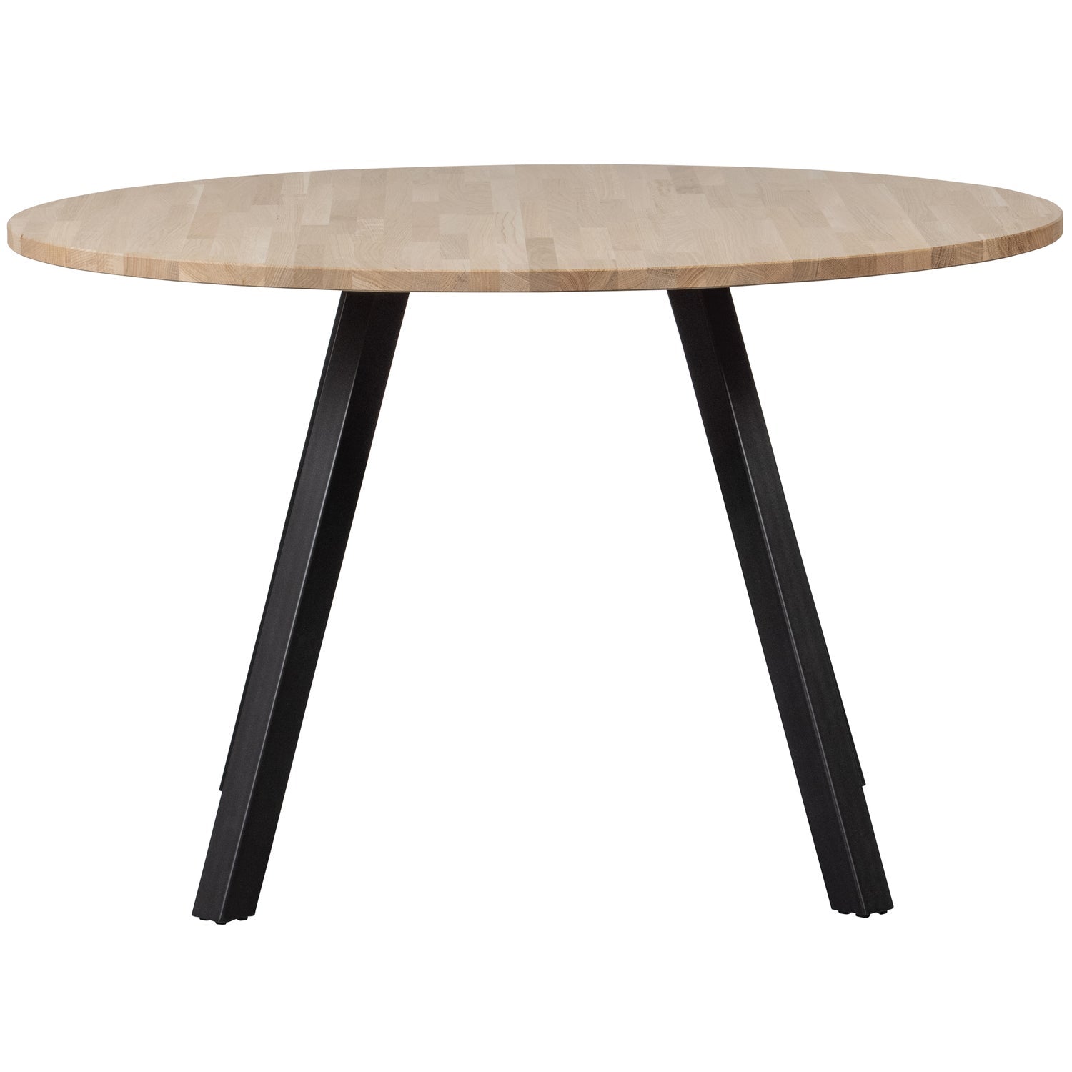 Ronde tafel TABLO eiken met een V-vormige basis