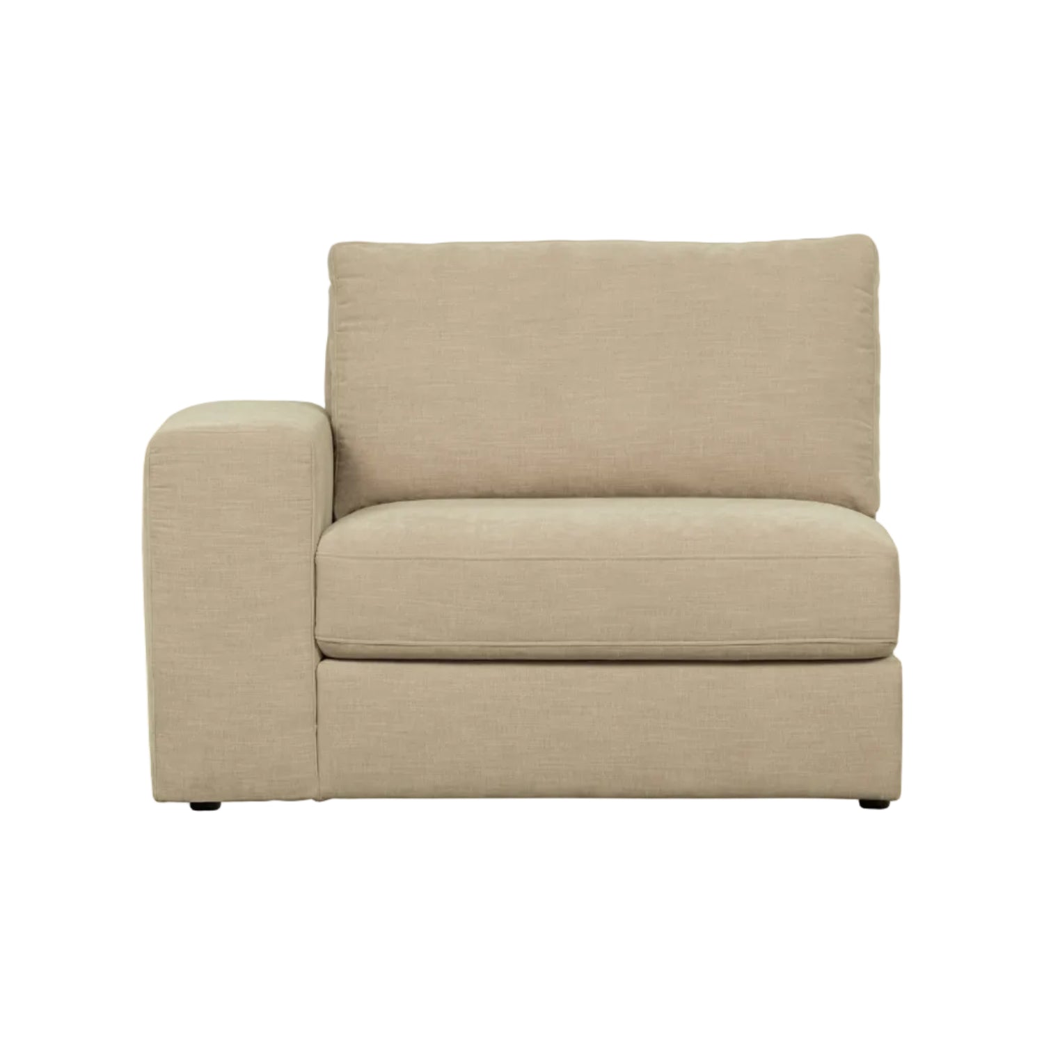 Sofa FAMILY - moduł końcowy lewostronny piaskowy – Woood