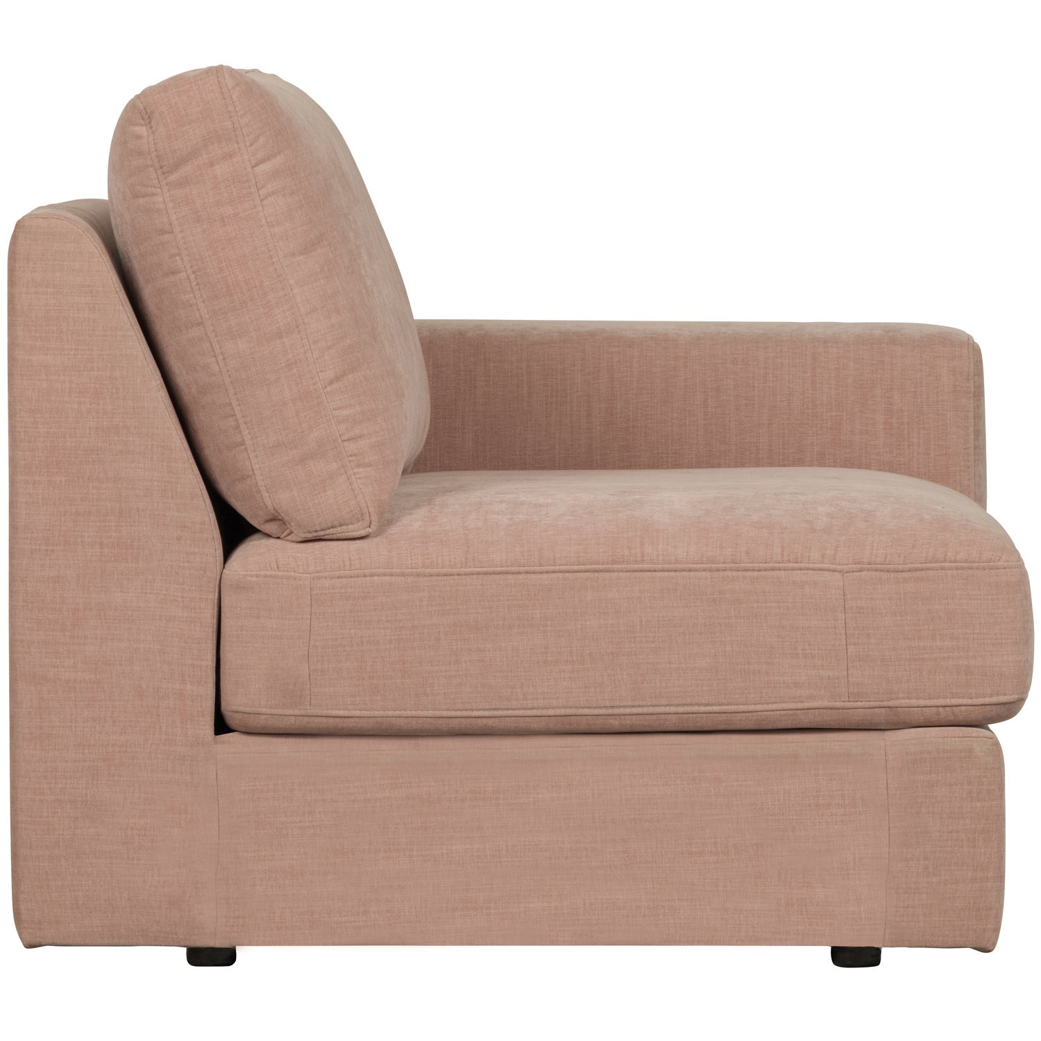 Sofa FAMILY - moduł końcowy prawostronny różowy do salonu – Woood