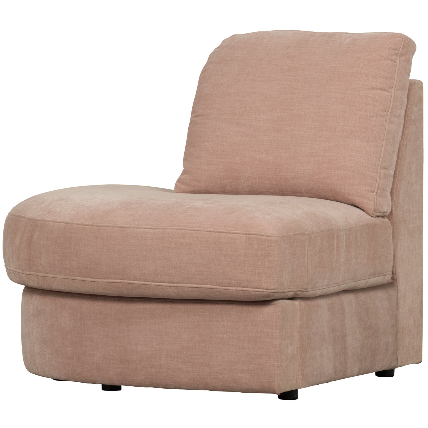 Sofa FAMILY - moduł otwarty lewostronny różowy do salonu – Woood