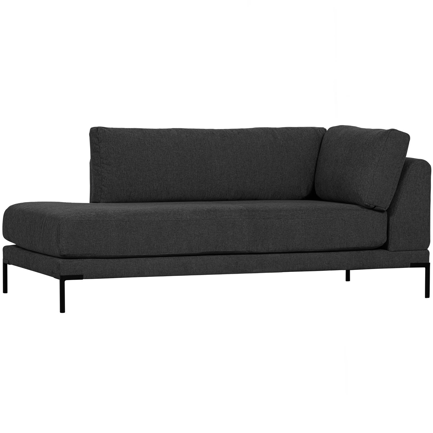 Szezlong prawostronny COUPLE antracytowy do salonu – Woood