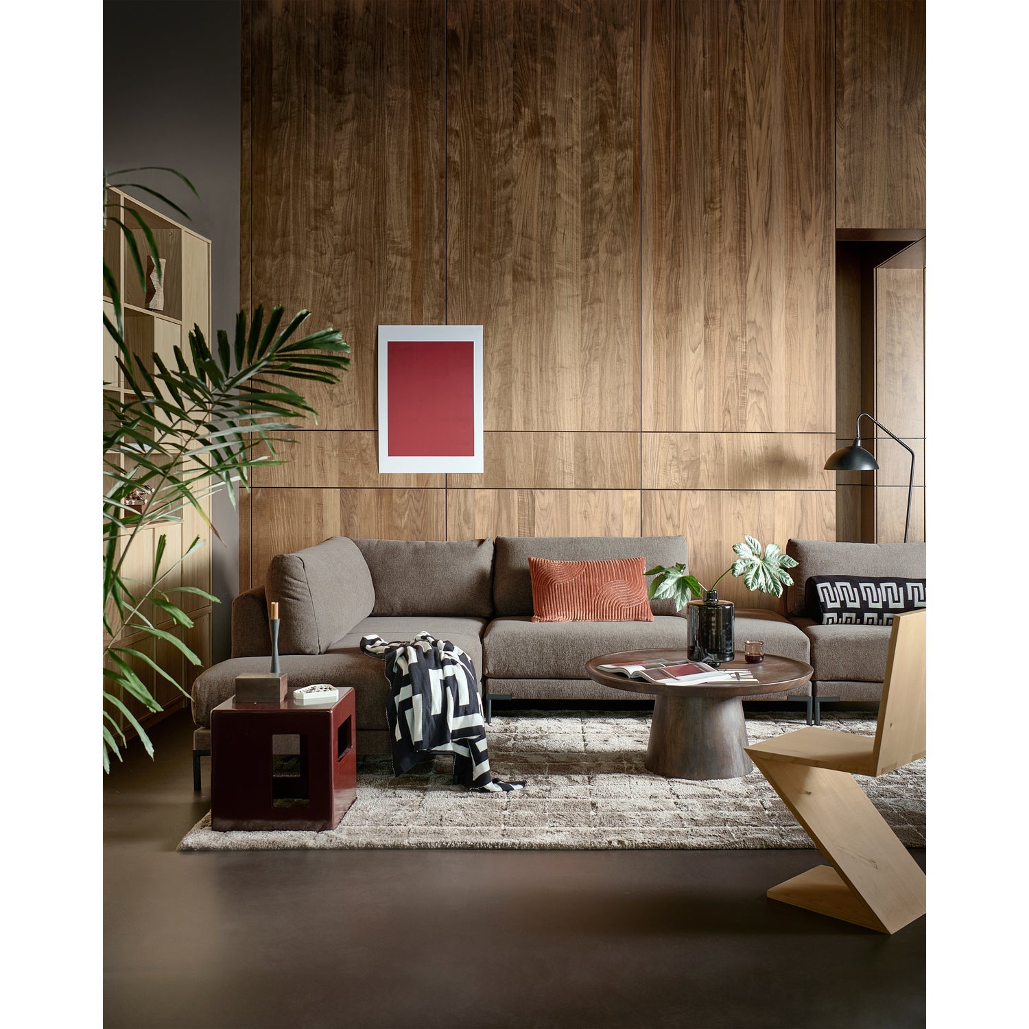 Puf COUPLE taupe do salonu