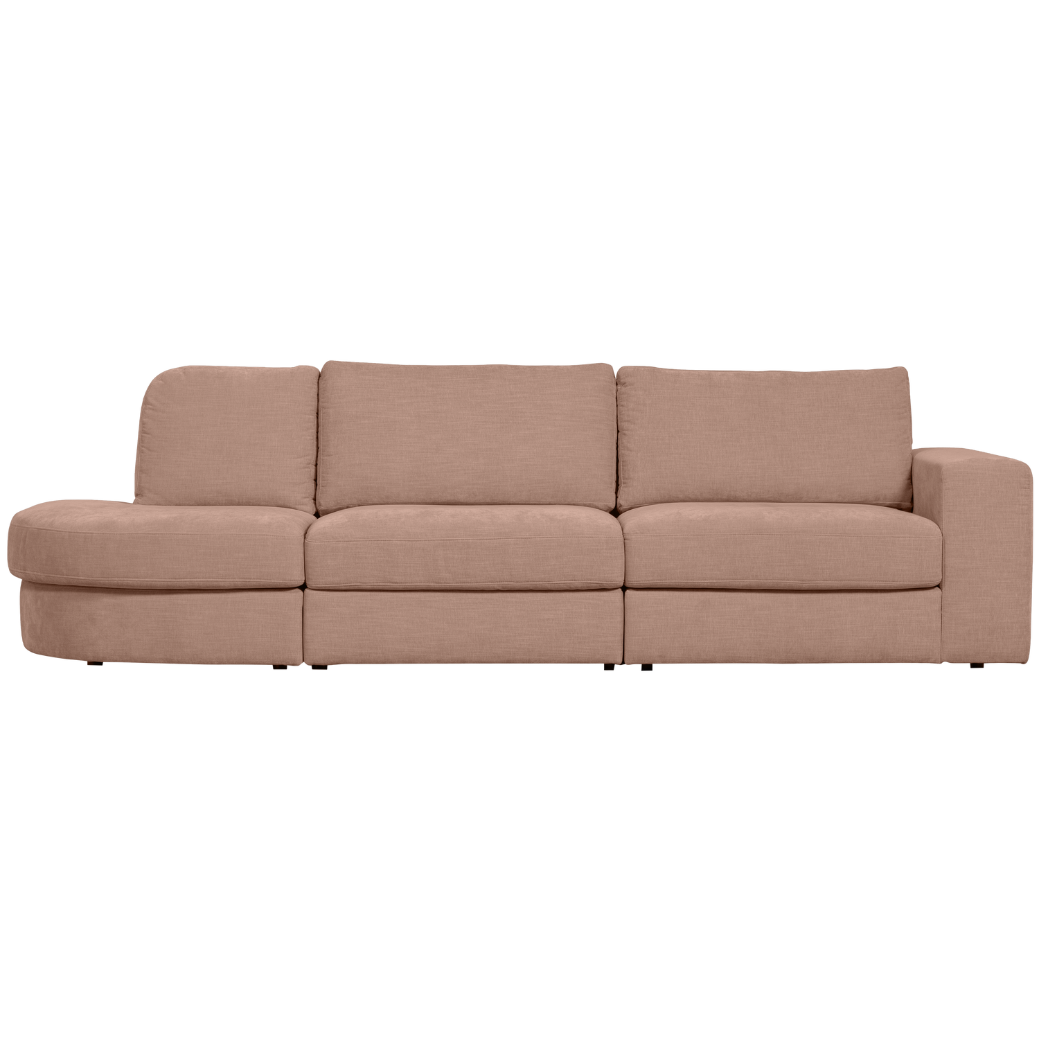 Sofa otwarta lewostronna FAMILY różowy do salonu