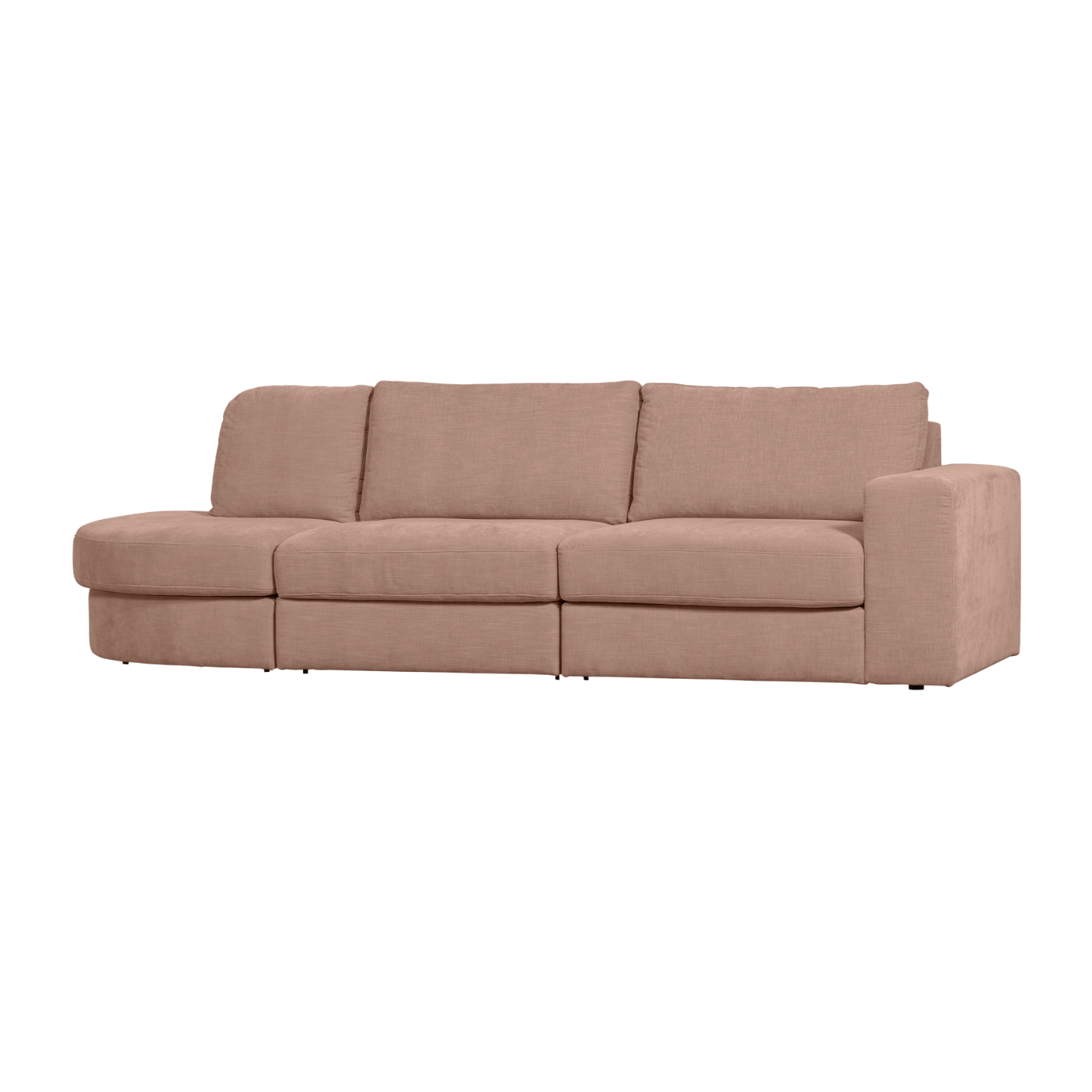 Sofa otwarta lewostronna FAMILY różowy – Woood