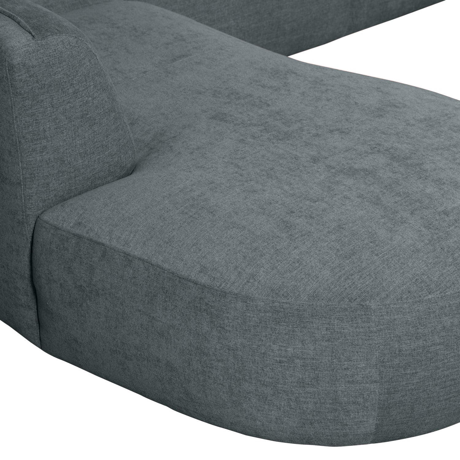 U-vormige linkerhoekbank POLLY zeegroen