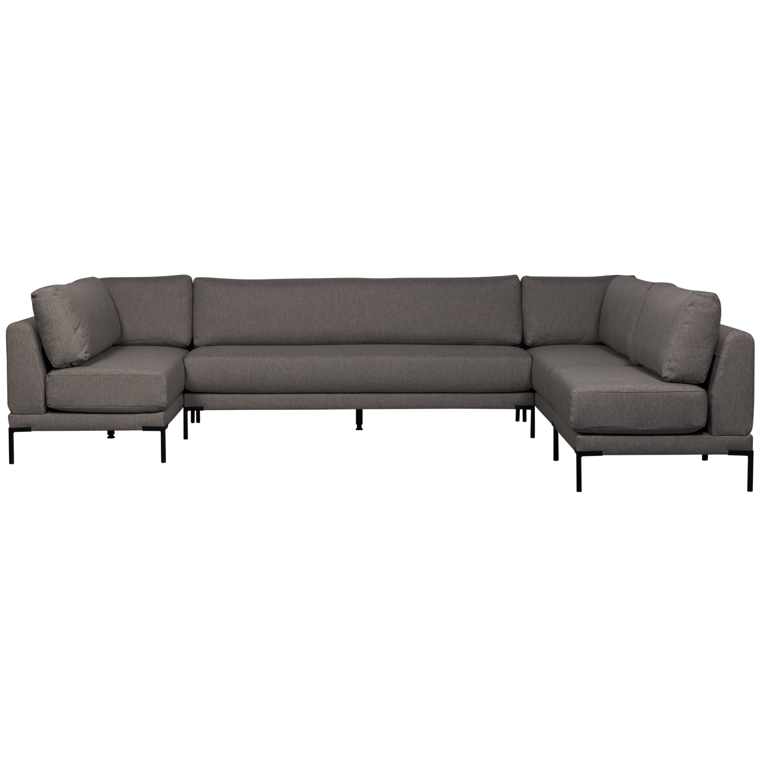Szezlong prawostronny COUPLE DINING BENCH szary do salonu – styl japandi