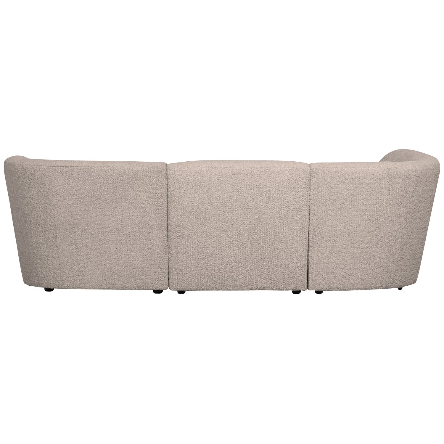 Left-facing COCO corner sofa in sandy boucle