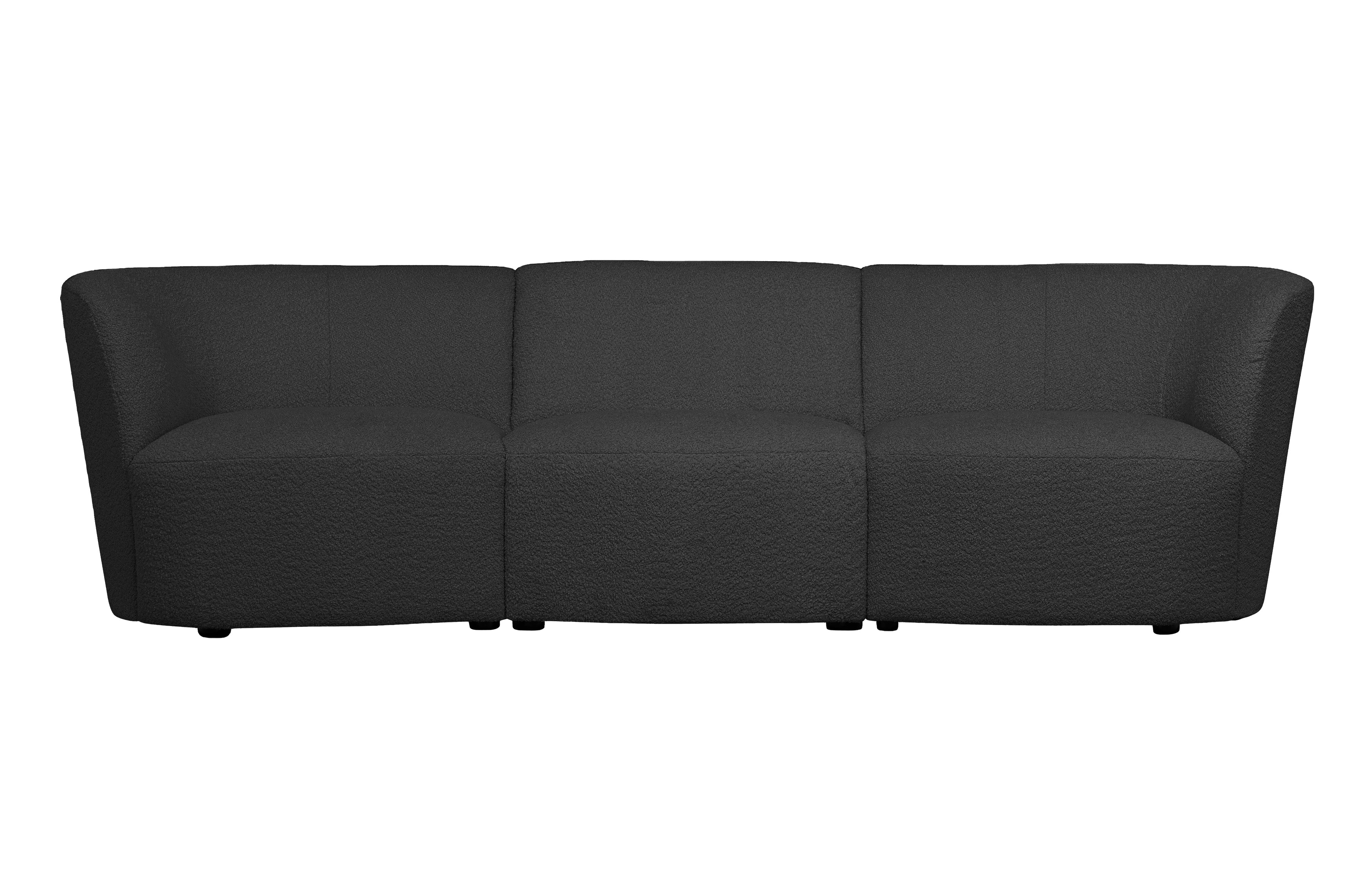 Sofa 3-Sitzer COCO dunkelgrau Bouclé
