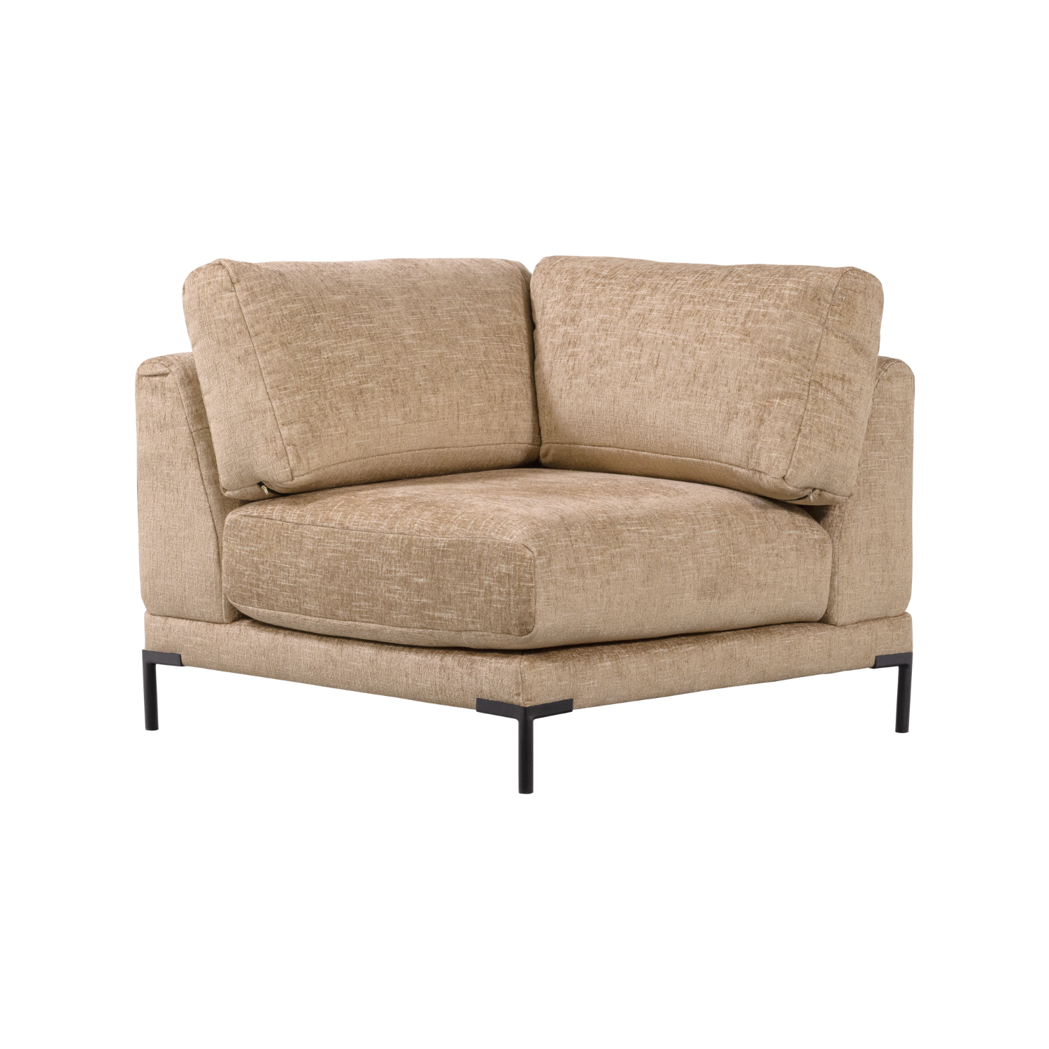 Sofa COUPLE - hoekmodule boterachtige mélange