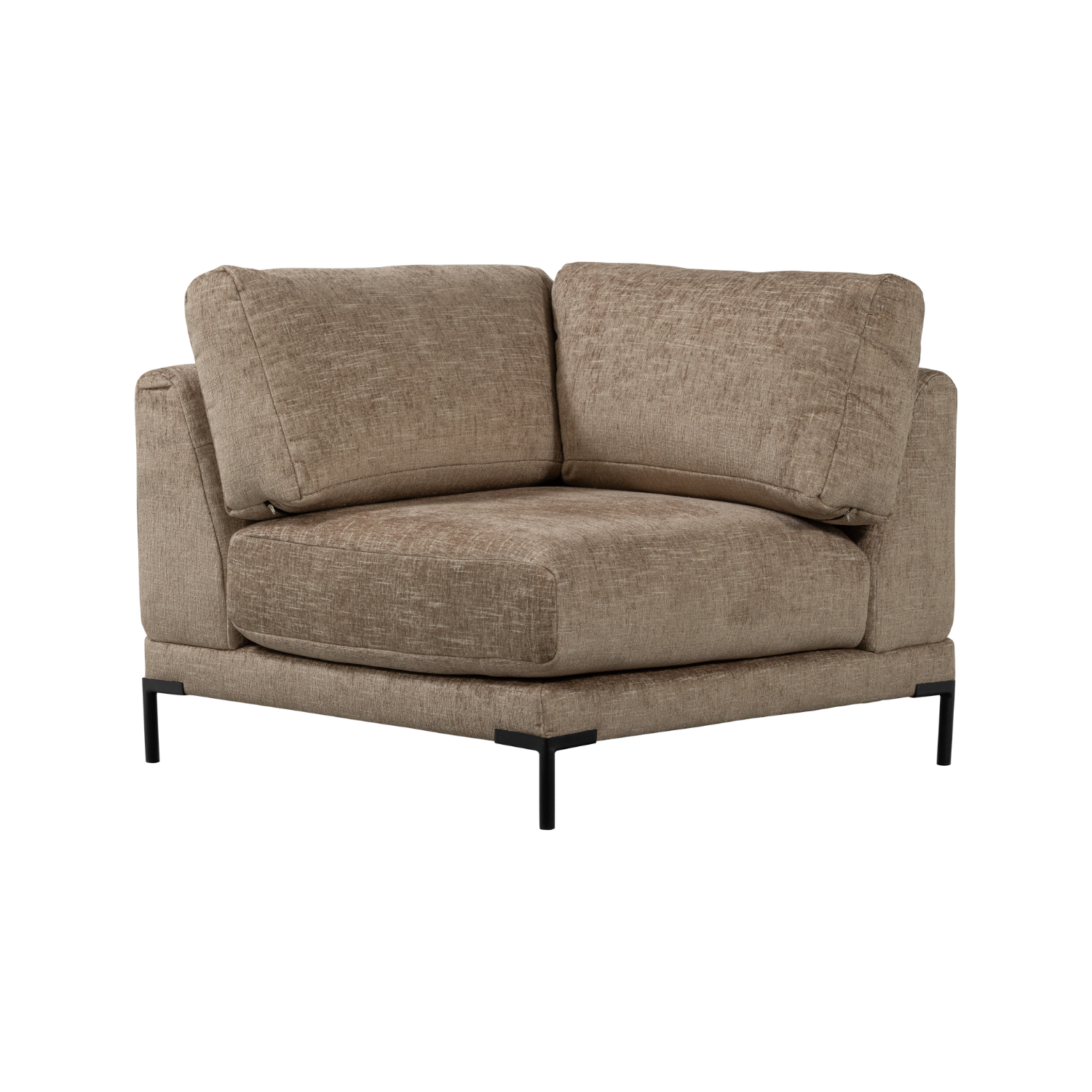 Sofa COUPLE - moduł narożny brązowy melanż – Woood