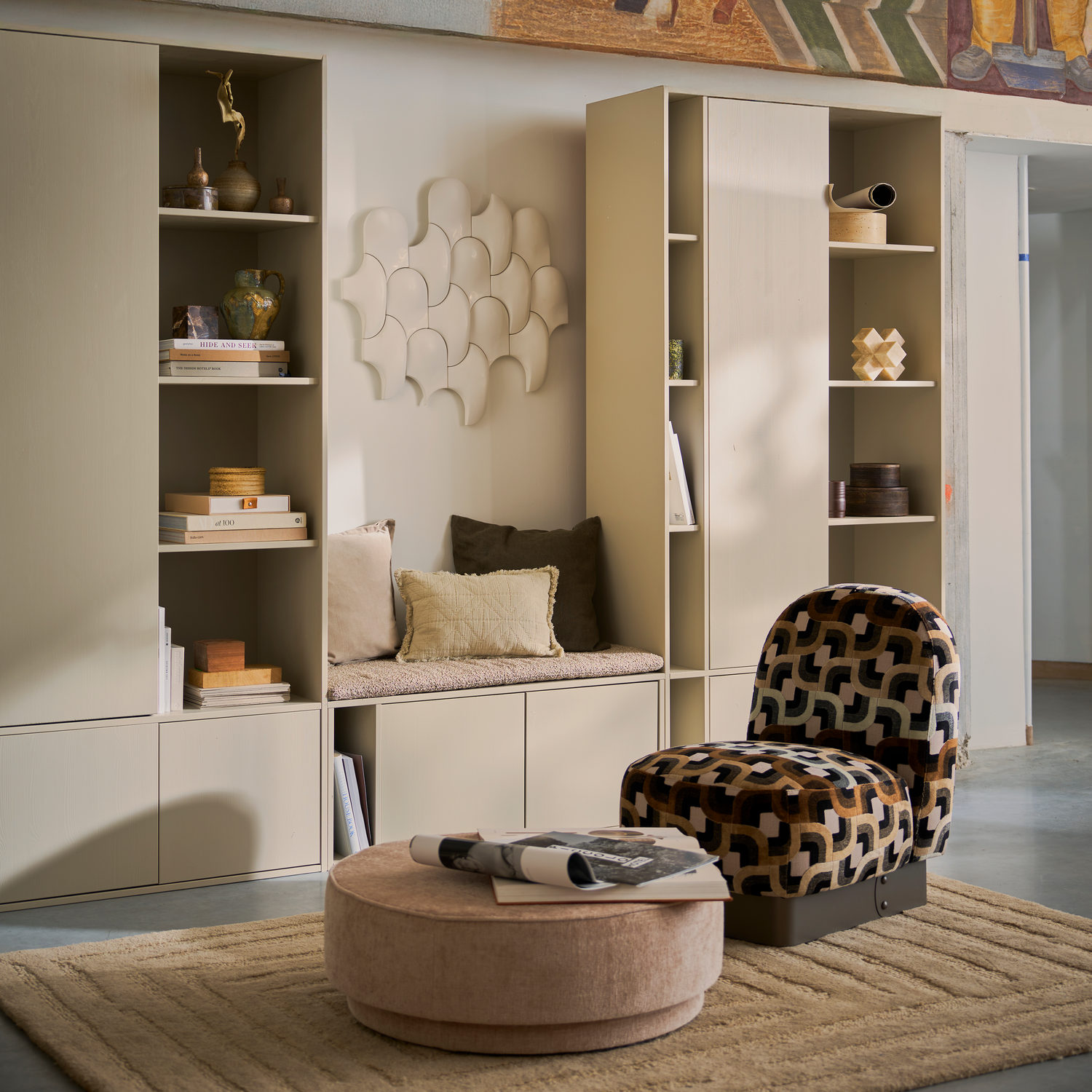 Puf PEARL beige melange