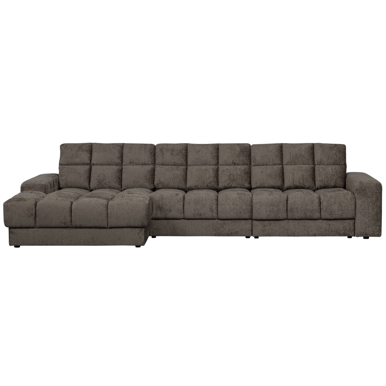 Left-sided Corner Sofa SECOND DATE - MOUNTAIN velvet