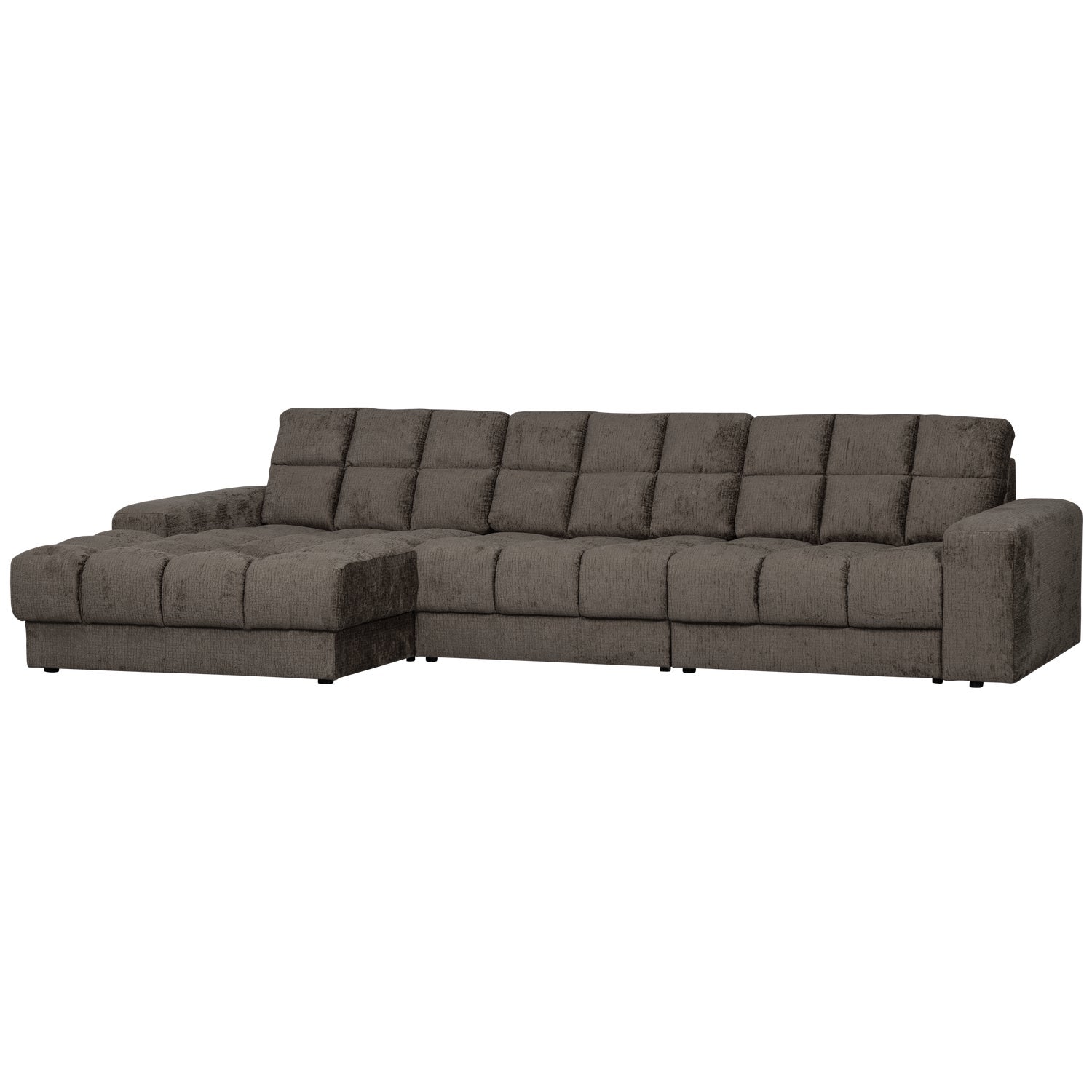 Left-sided Corner Sofa SECOND DATE - MOUNTAIN velvet