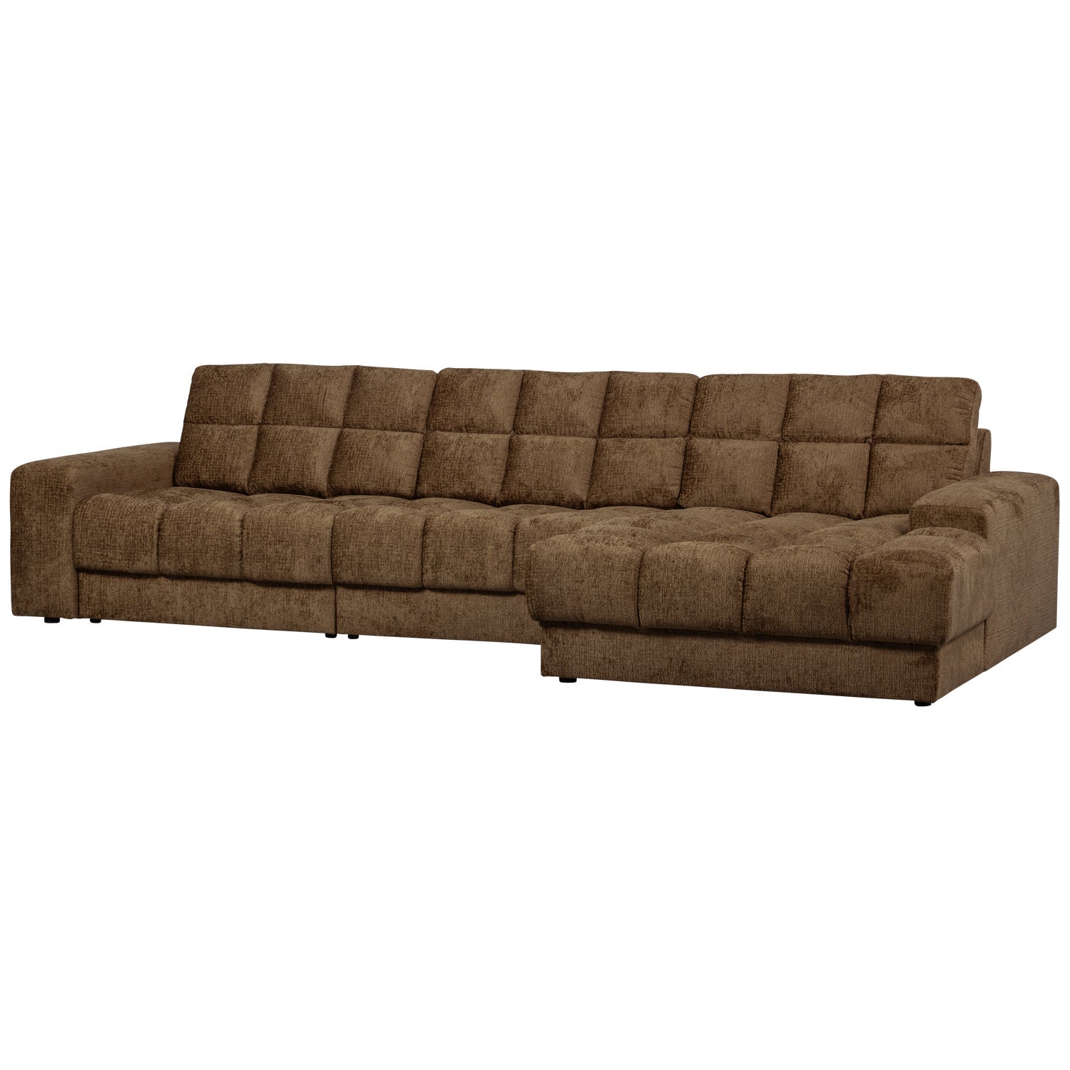 Right-sided Corner Sofa SECOND DATE - BRASS velvet