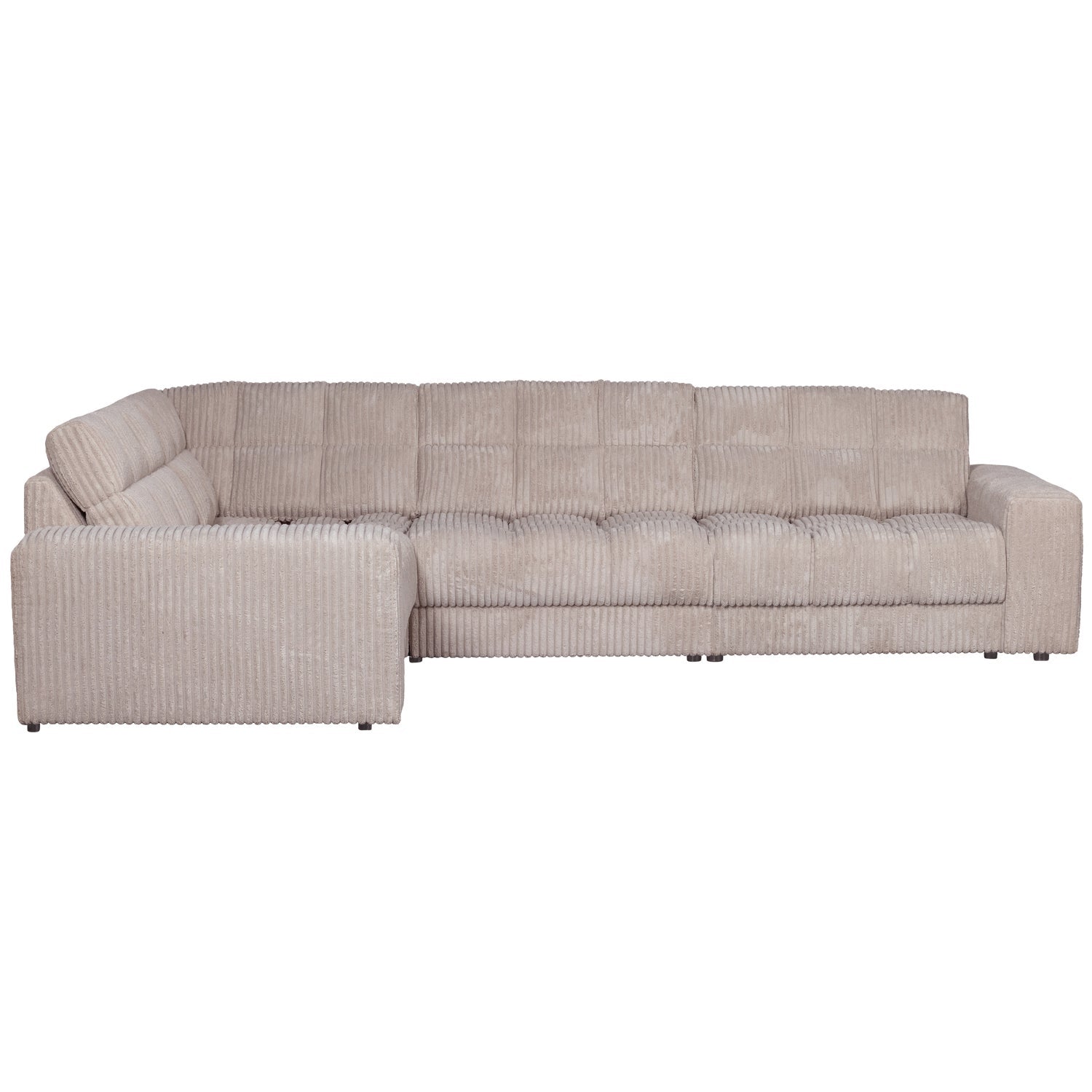 Left-facing corner sofa SECOND DATE cream corduroy