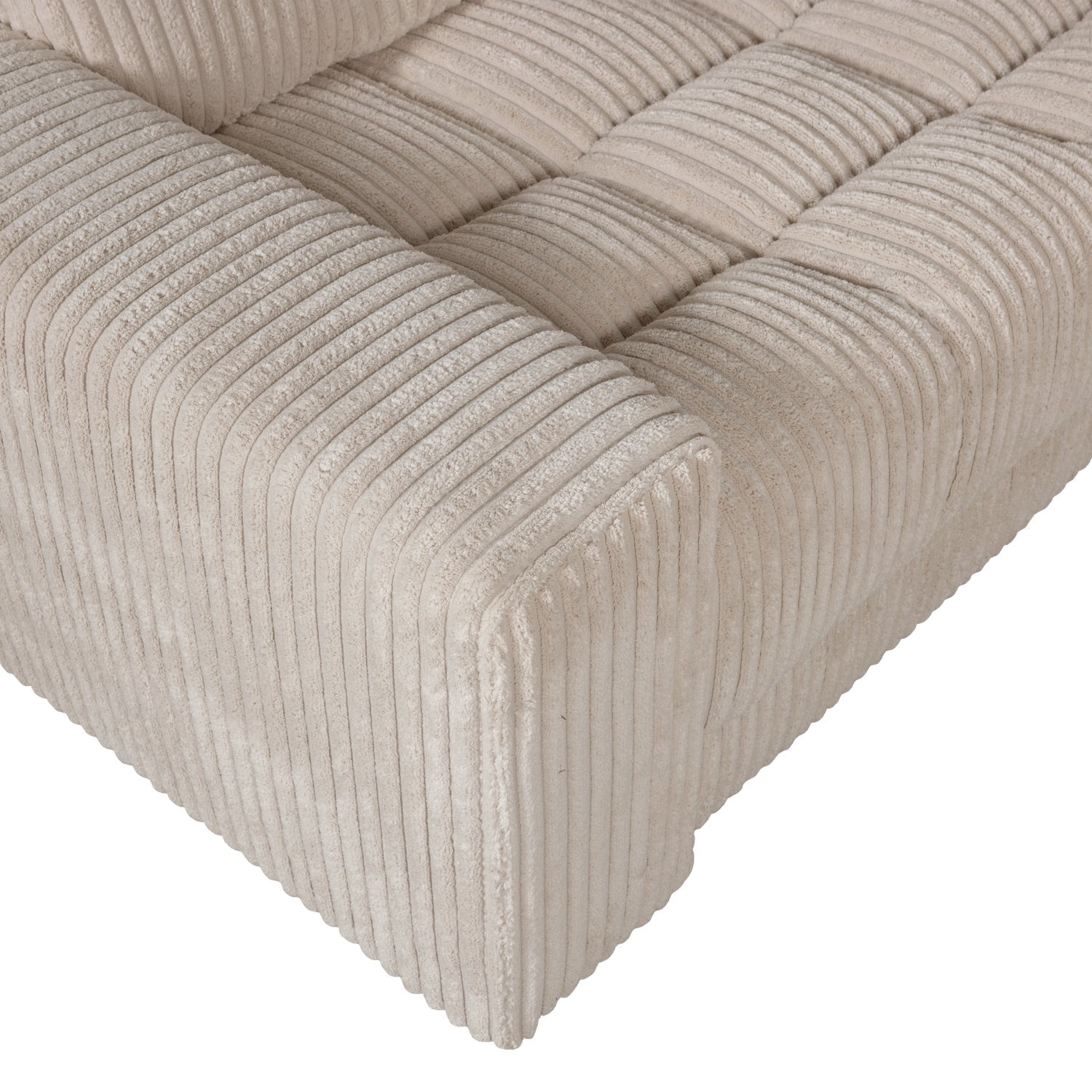 Left-facing corner sofa SECOND DATE beige corduroy