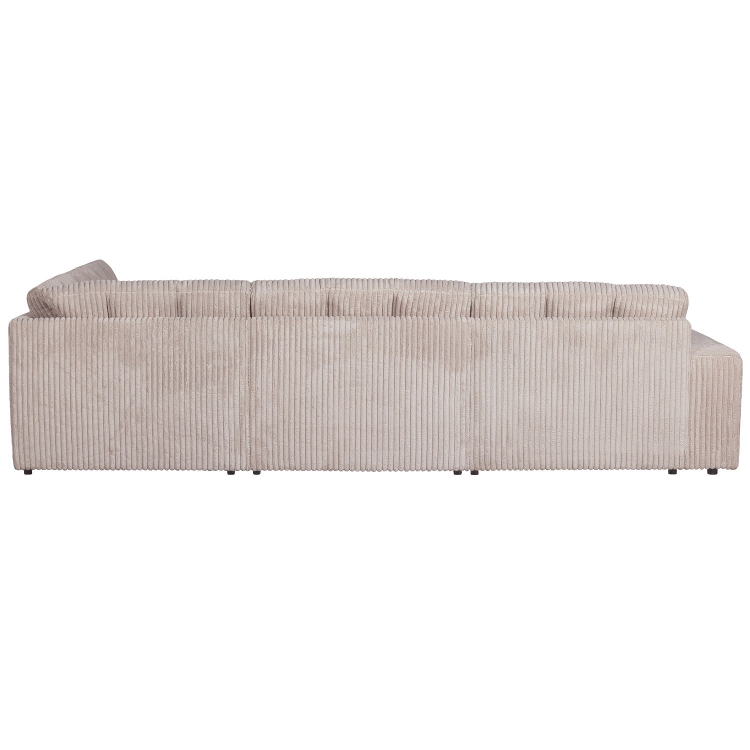Sofa narożna prawostronna SECOND DATE kremowy sztruks do salonu – Woood