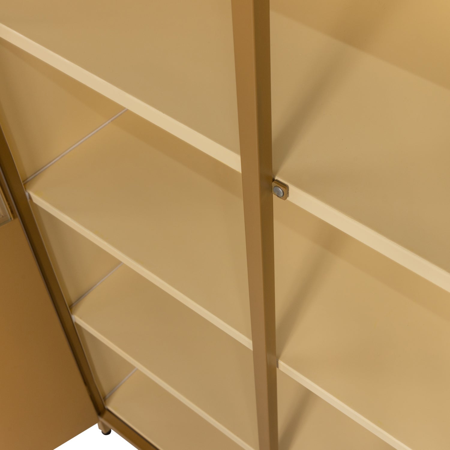 Honingkleurige 2-deurs vitrinekast EXHIBIT