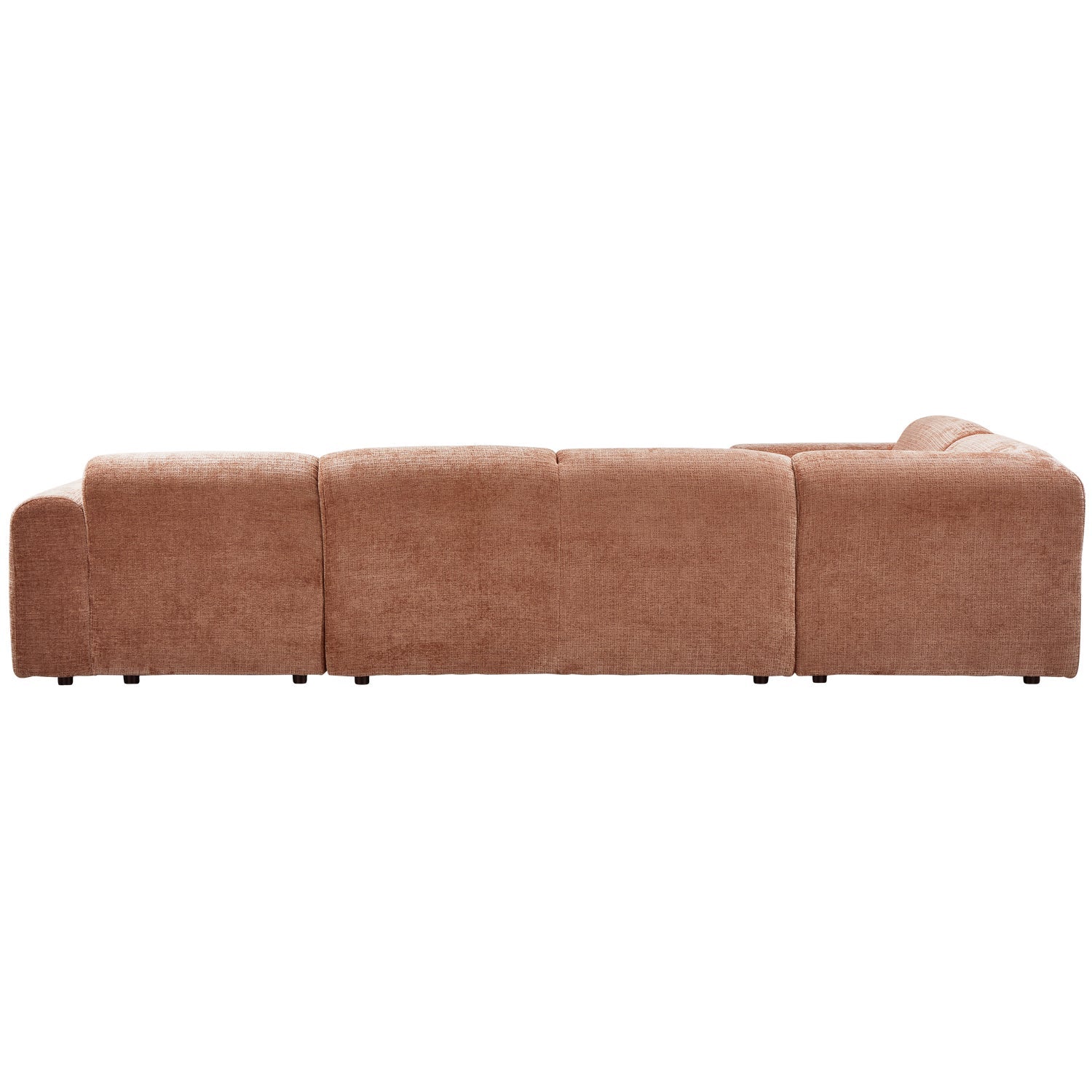 Left-facing panoramic corner sofa CLOUD terracotta