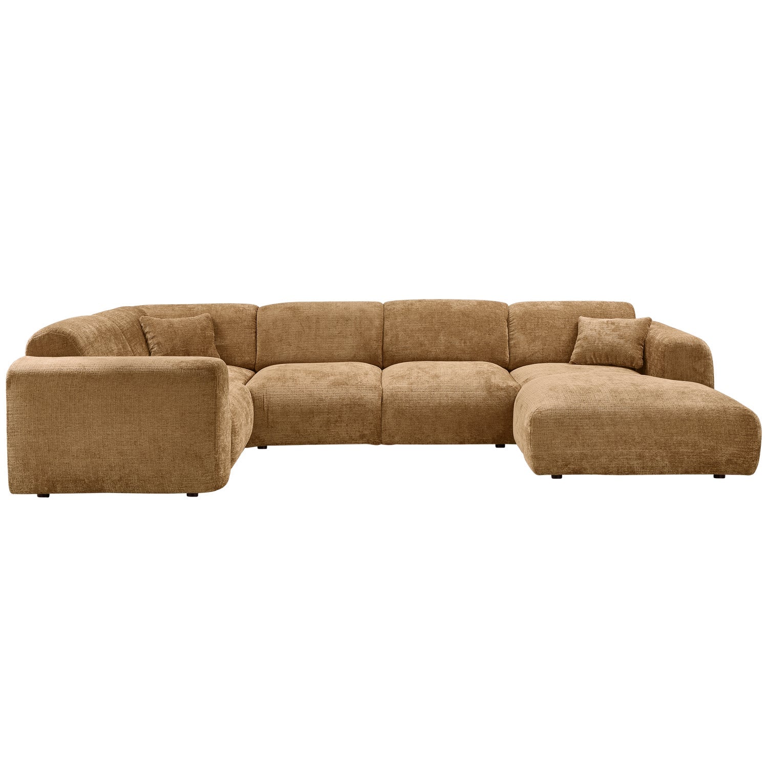 Left-facing panoramic corner sofa CLOUD honey