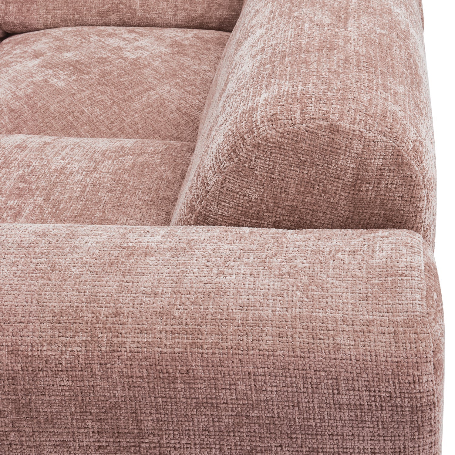 Right-facing panoramic corner sofa CLOUD pink